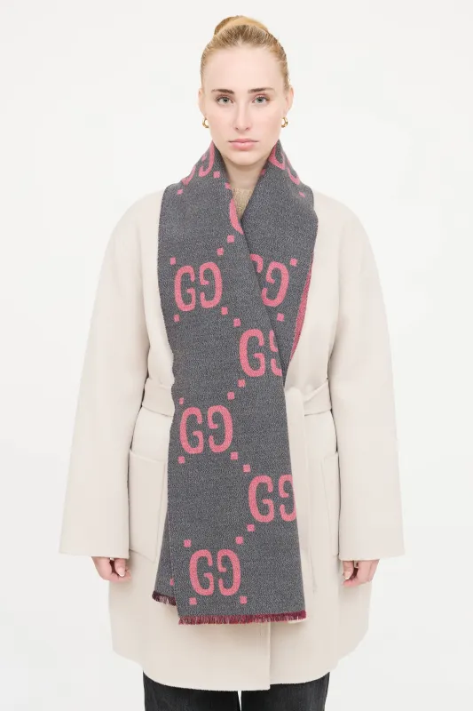 Wool GG Monogram Scarf sold by VSP Consignment