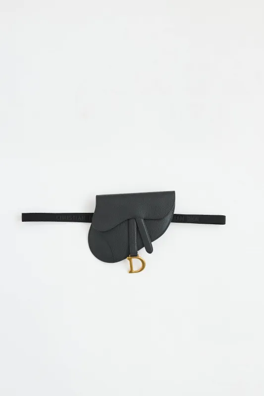 Leather Saddle Belt Pouch made by Dior