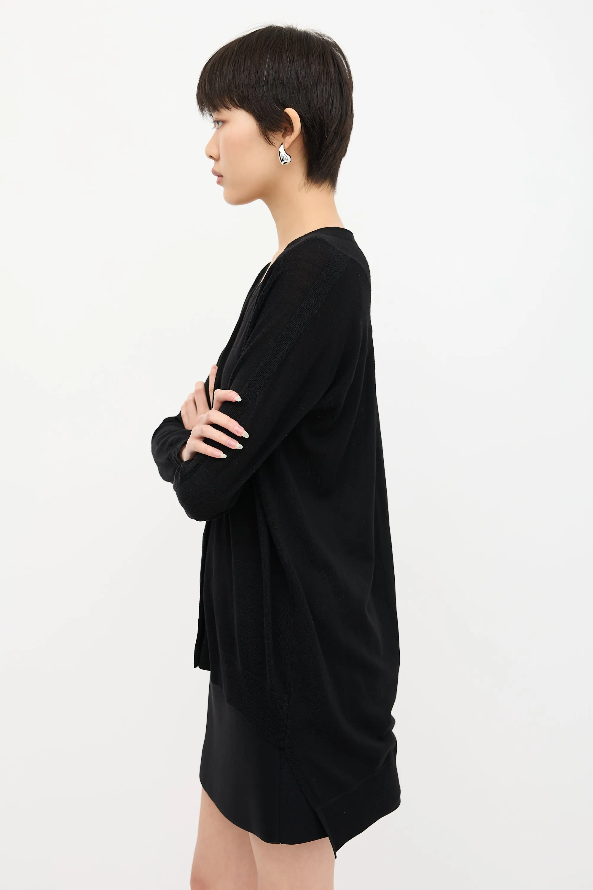 Wool Asymmetric Cardigan sold by VSP Consignment product image thumbnail 4