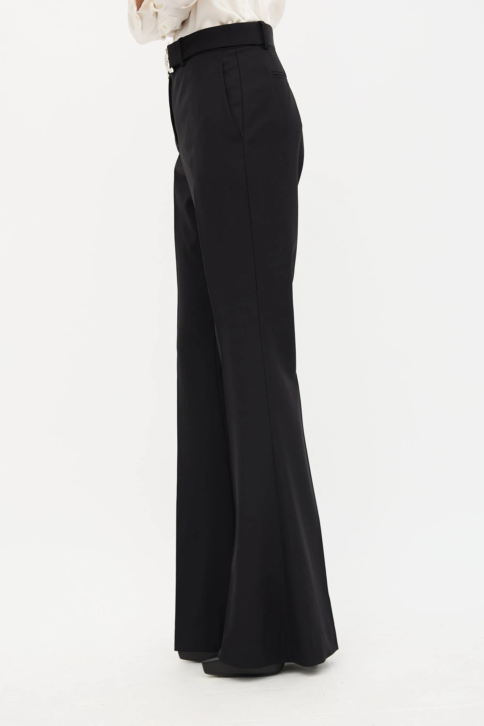 Wool Medusa Buckle Trouser sold by VSP Consignment product image thumbnail 3