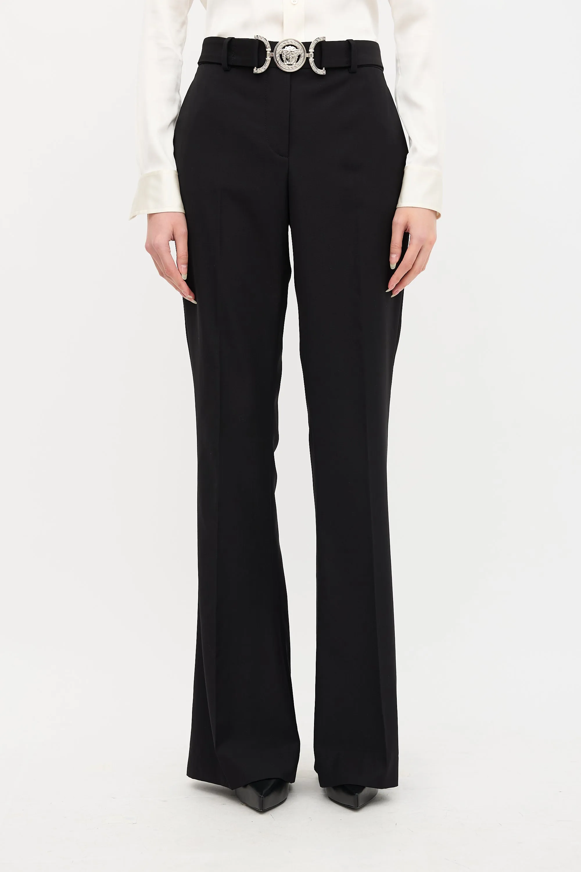 Wool Medusa Buckle Trouser sold by VSP Consignment