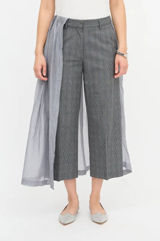 Plaid Skirt Overlay Trouser made by Dries Van Noten