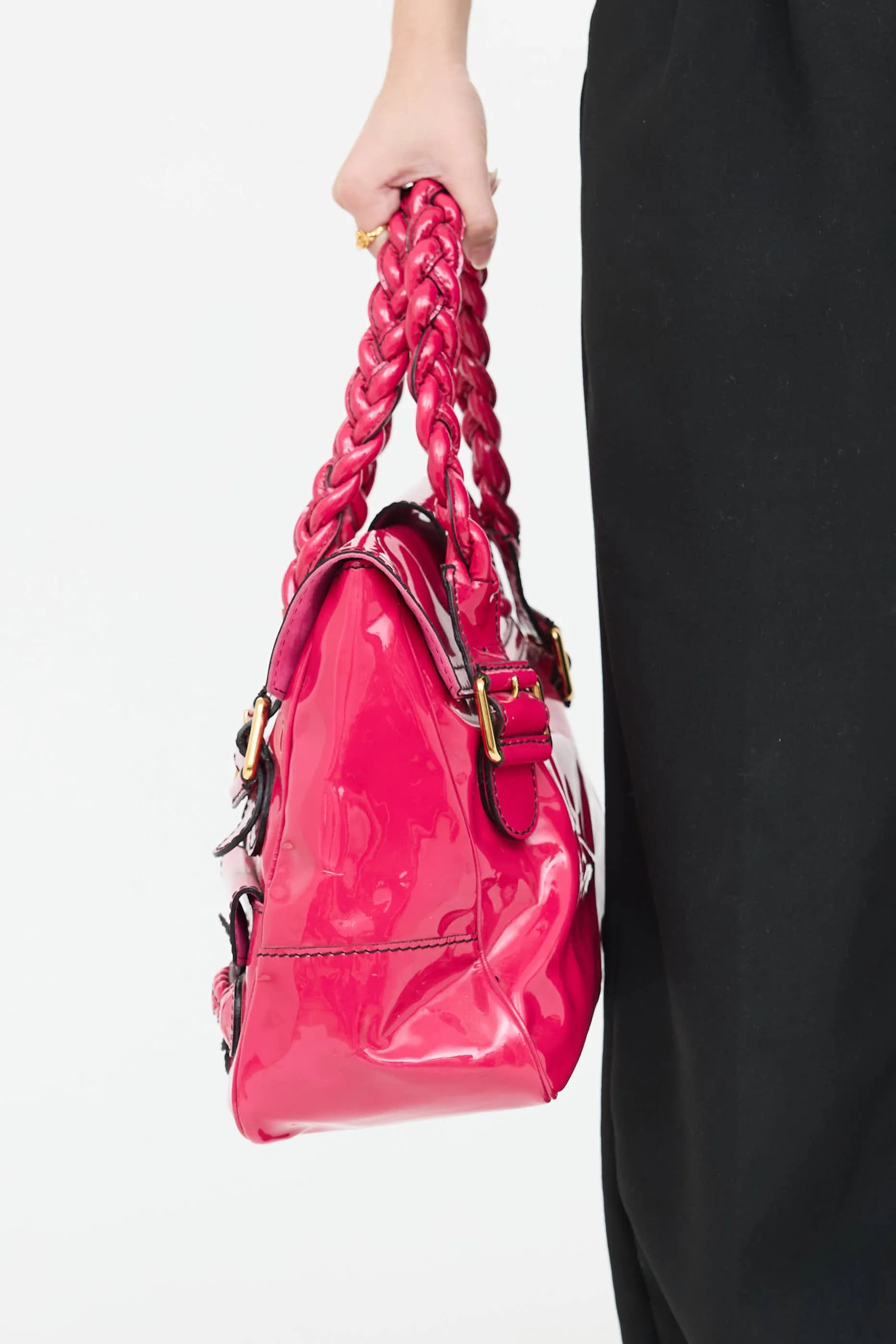 Patent Leather Shoulder Bag sold by VSP Consignment product image thumbnail 3