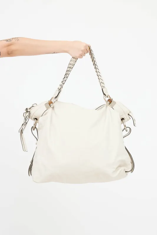 Leather Bamboo Bar Tote Bag sold by VSP Consignment