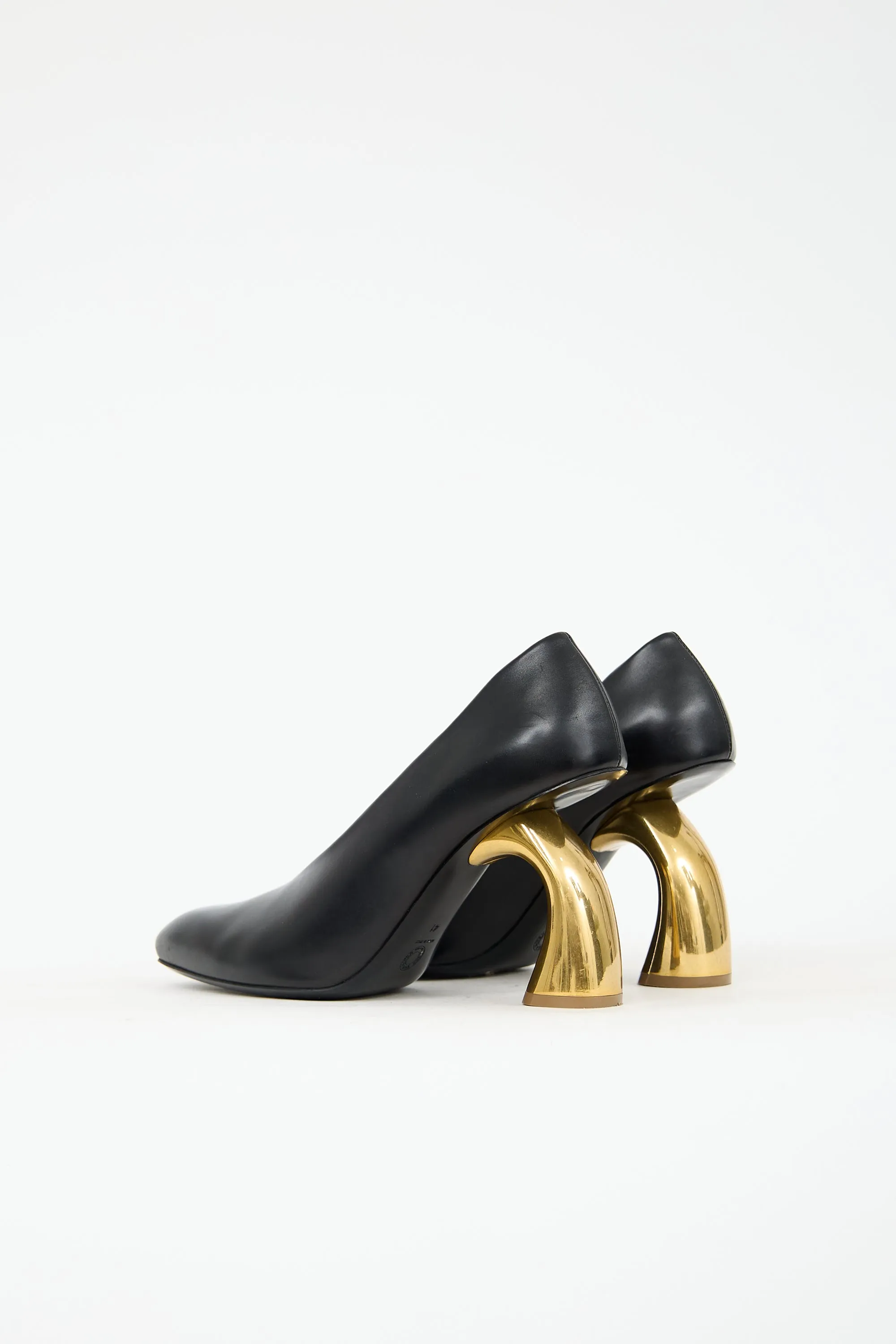 Leather Curved Heel Pump sold by VSP Consignment product image thumbnail 4