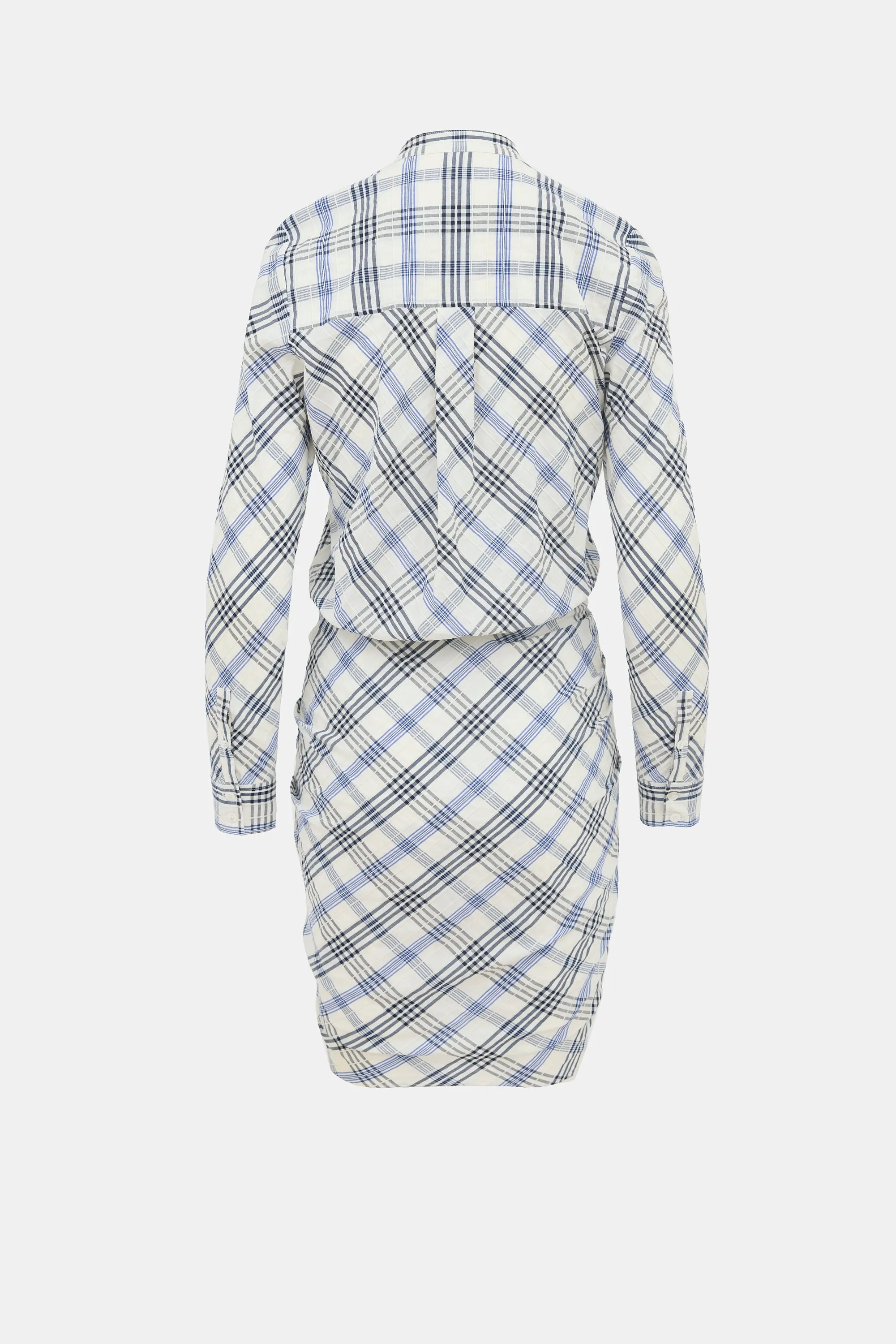Plaid Ruched Shirt Dress sold by VSP Consignment product image thumbnail 2