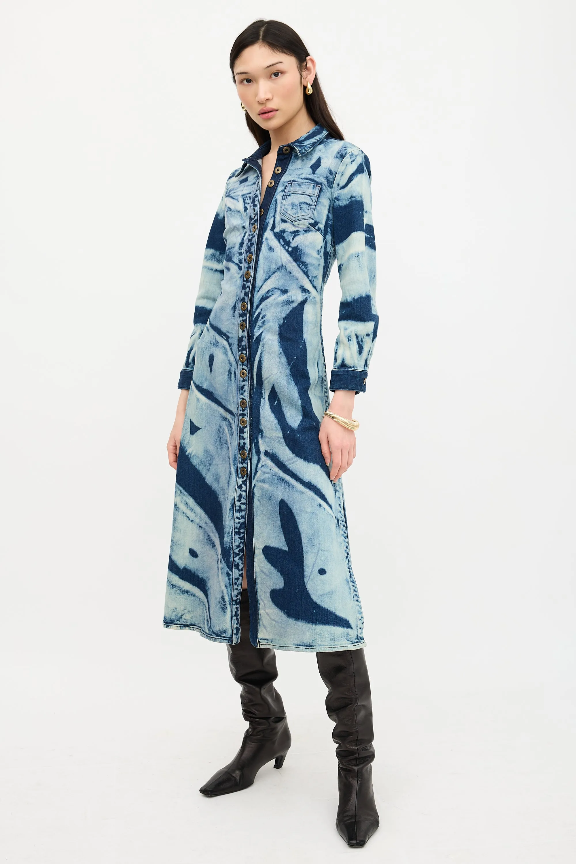 Denim Bleached Dress sold by VSP Consignment product image thumbnail 3