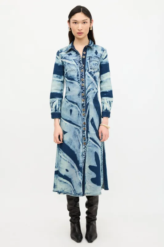 Denim Bleached Dress made by Proenza Schouler