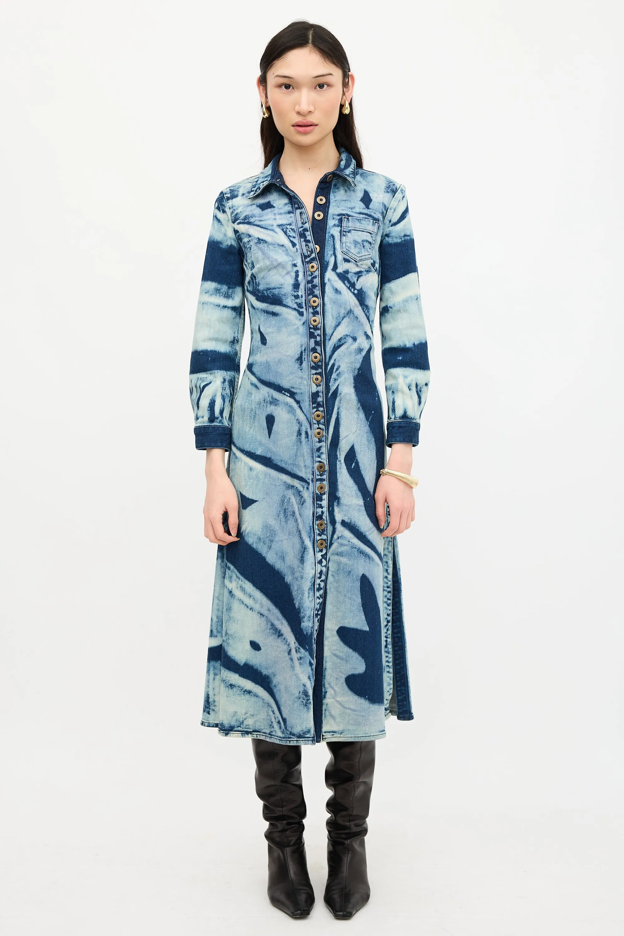 Denim Bleached Dress sold by VSP Consignment