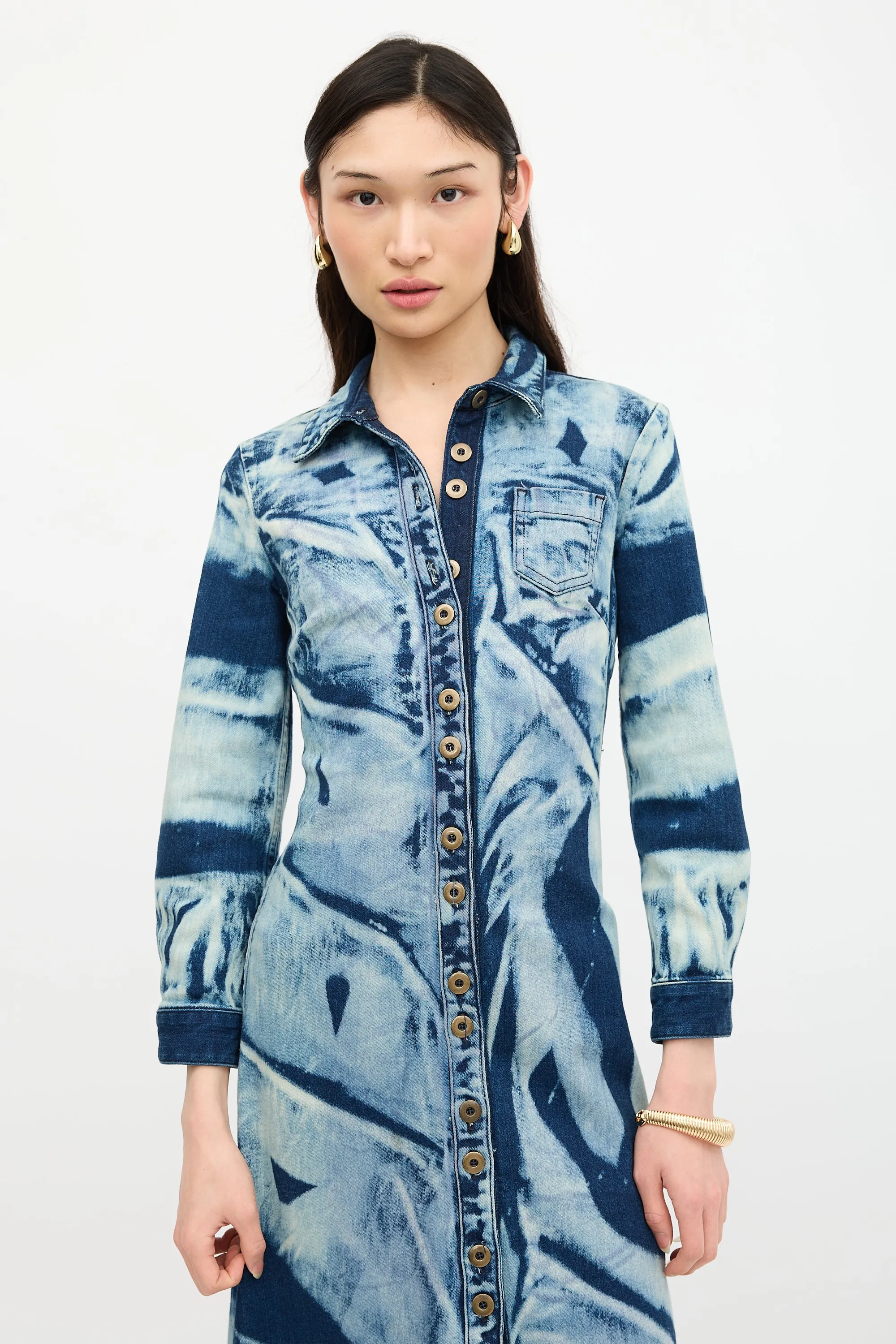Denim Bleached Dress sold by VSP Consignment product image thumbnail 2
