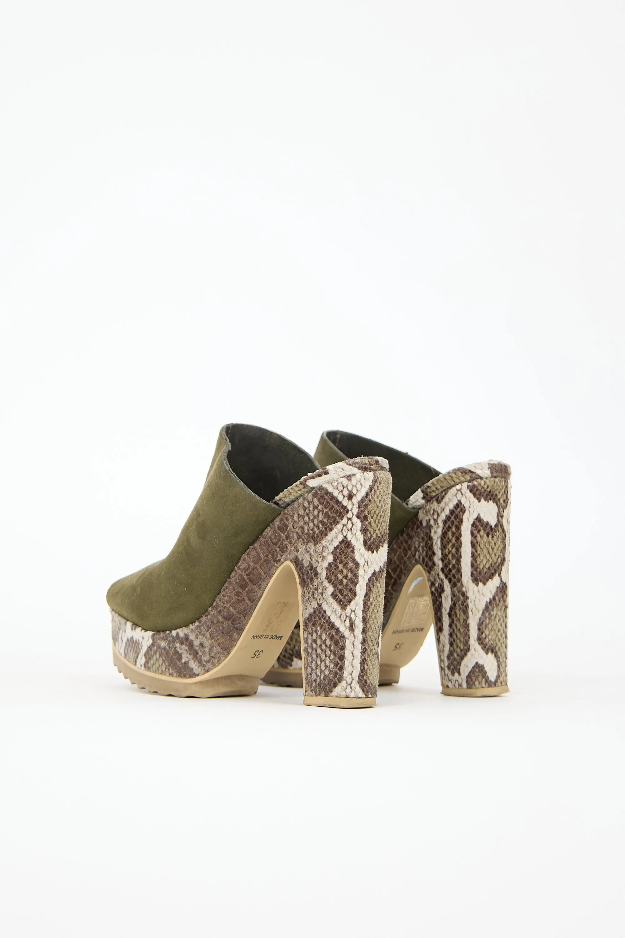 Faux Leather Printed Mule sold by VSP Consignment product image thumbnail 4