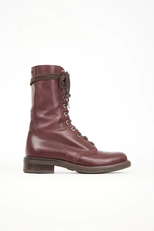 Leather CC Combat Boot sold by VSP Consignment