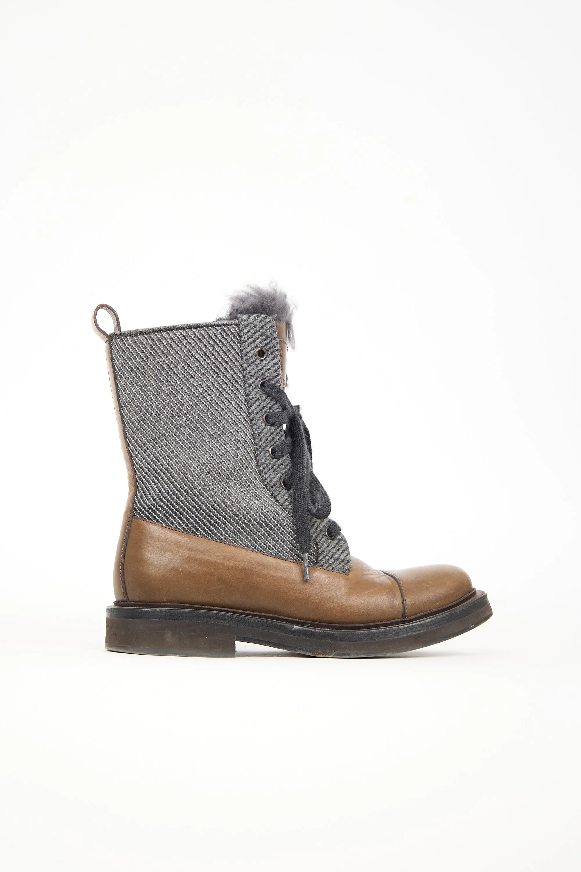Leather & Fur Monili Boot sold by VSP Consignment