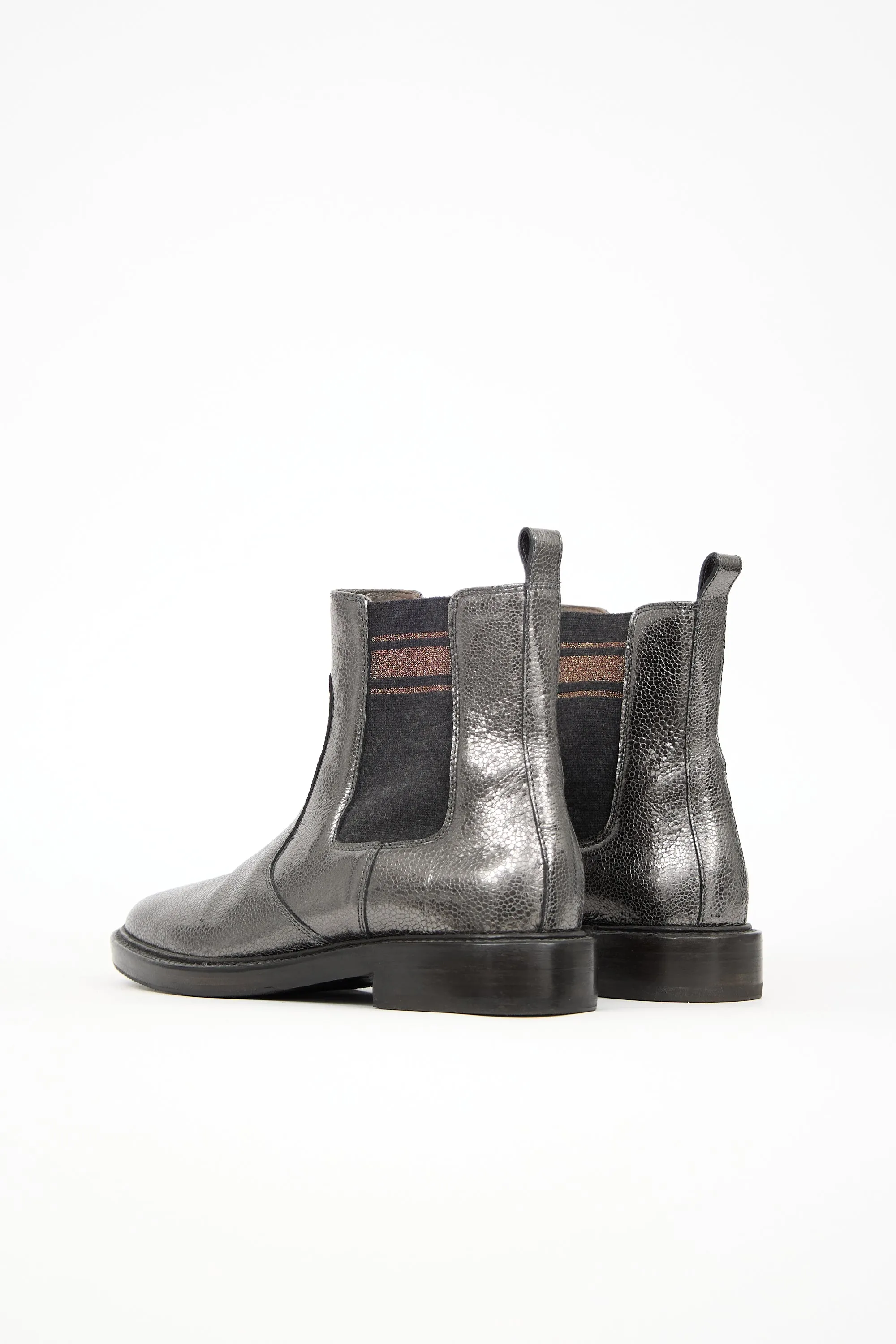 Metallic Leather Boot sold by VSP Consignment product image thumbnail 4