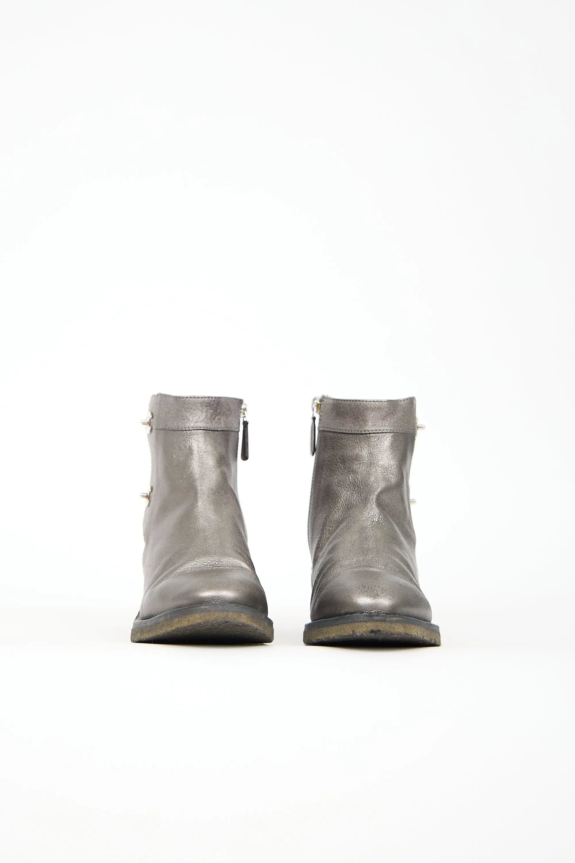 Metallic Leather CC Boot sold by VSP Consignment product image thumbnail 4