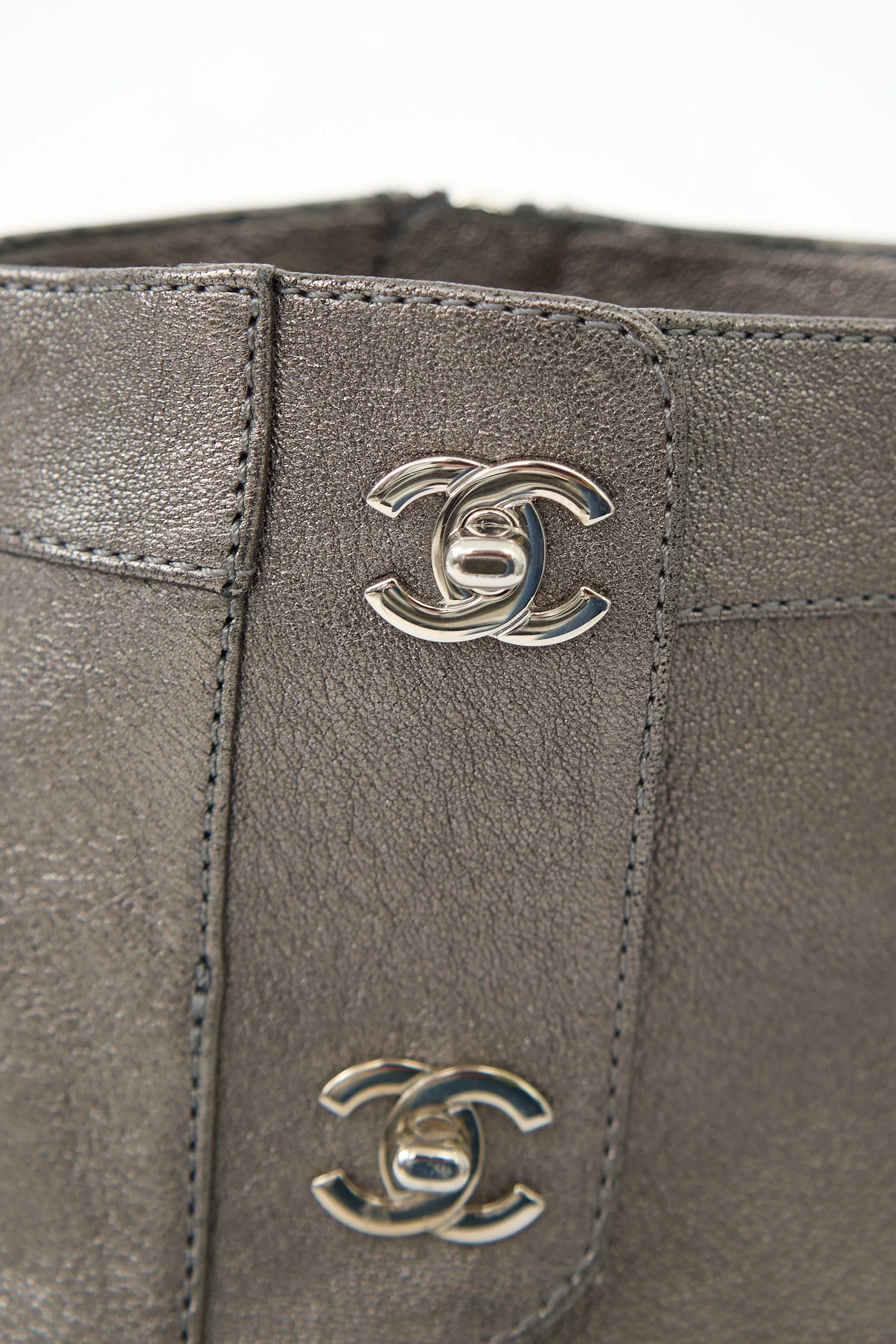 Metallic Leather CC Boot sold by VSP Consignment product image thumbnail 2