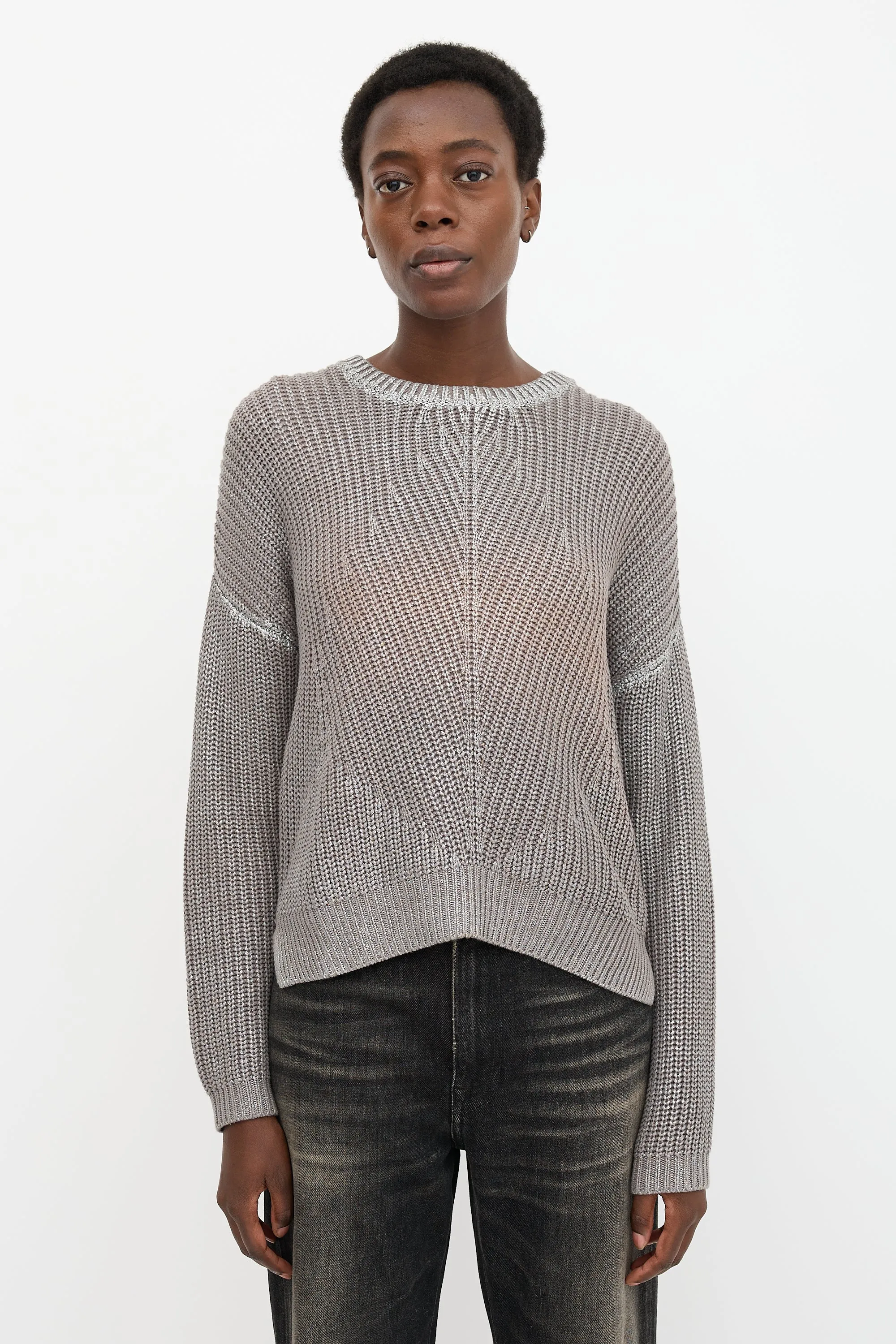 Foiled Knit Sweater sold by VSP Consignment