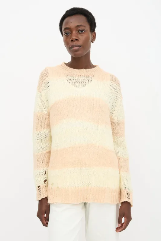 Distressed Stripe Sweater sold by VSP Consignment