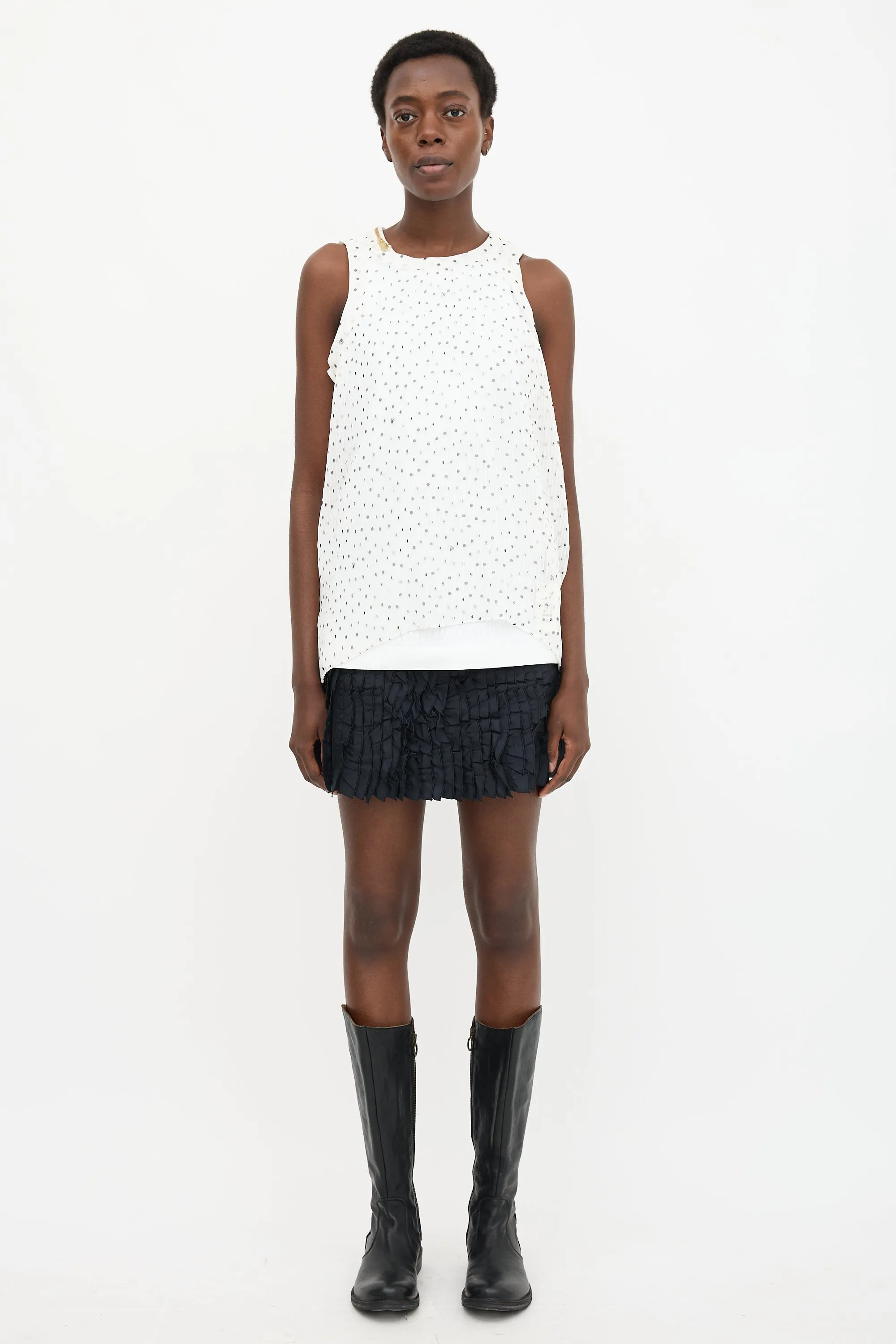 Plissé Overlay Top sold by VSP Consignment product image thumbnail 2