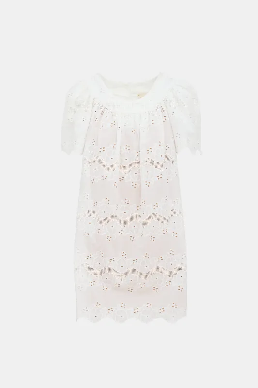 Broderie Anglaise Mini Dress sold by VSP Consignment
