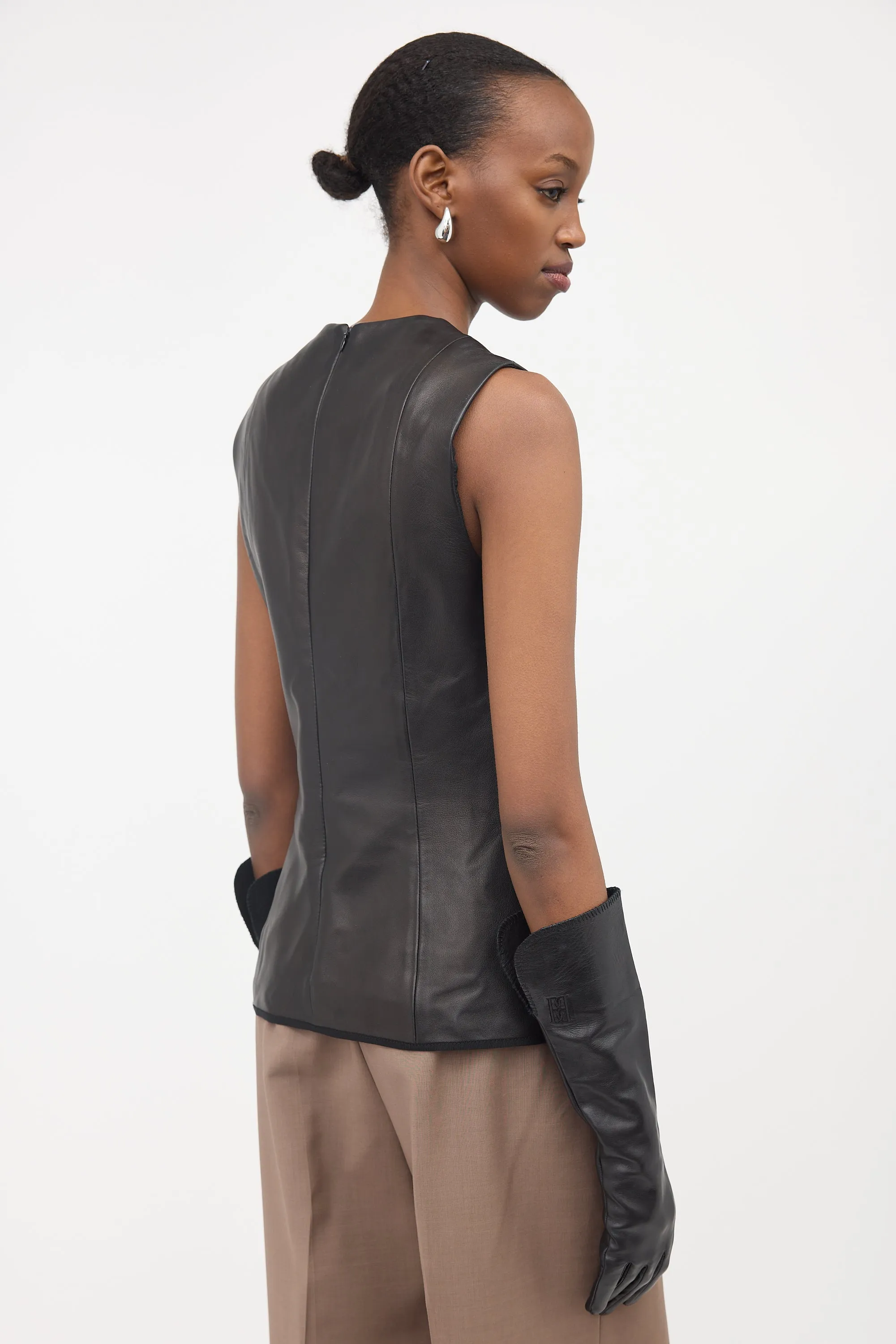 Leather Sleeveless Top sold by VSP Consignment product image thumbnail 4