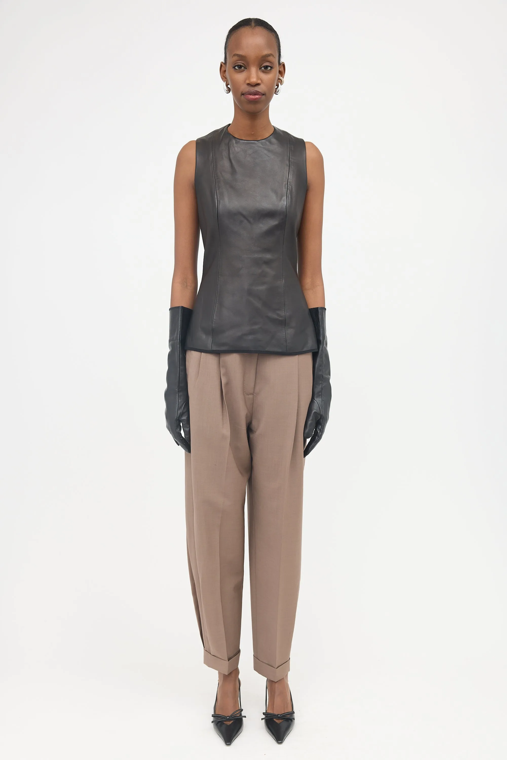 Leather Sleeveless Top sold by VSP Consignment product image thumbnail 2