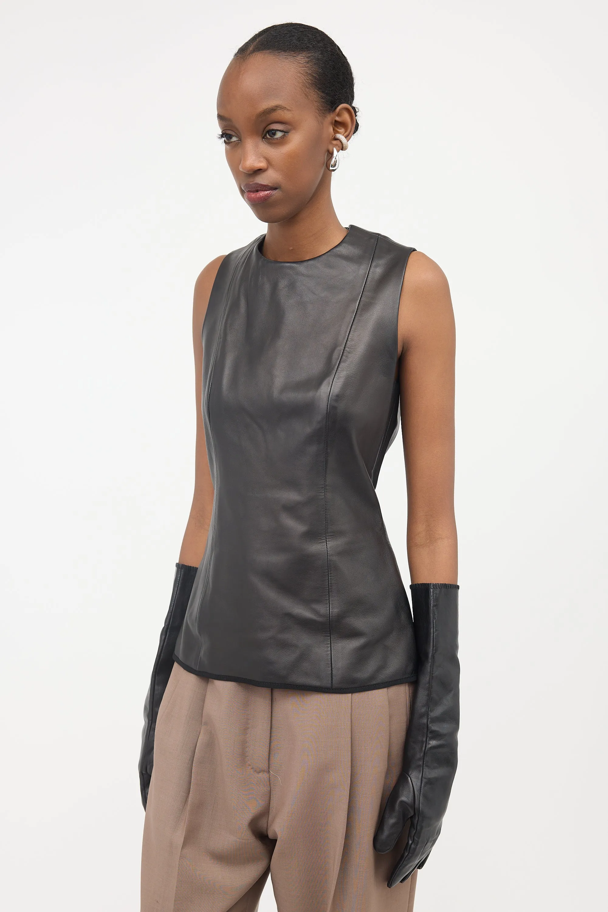 Leather Sleeveless Top sold by VSP Consignment product image thumbnail 3