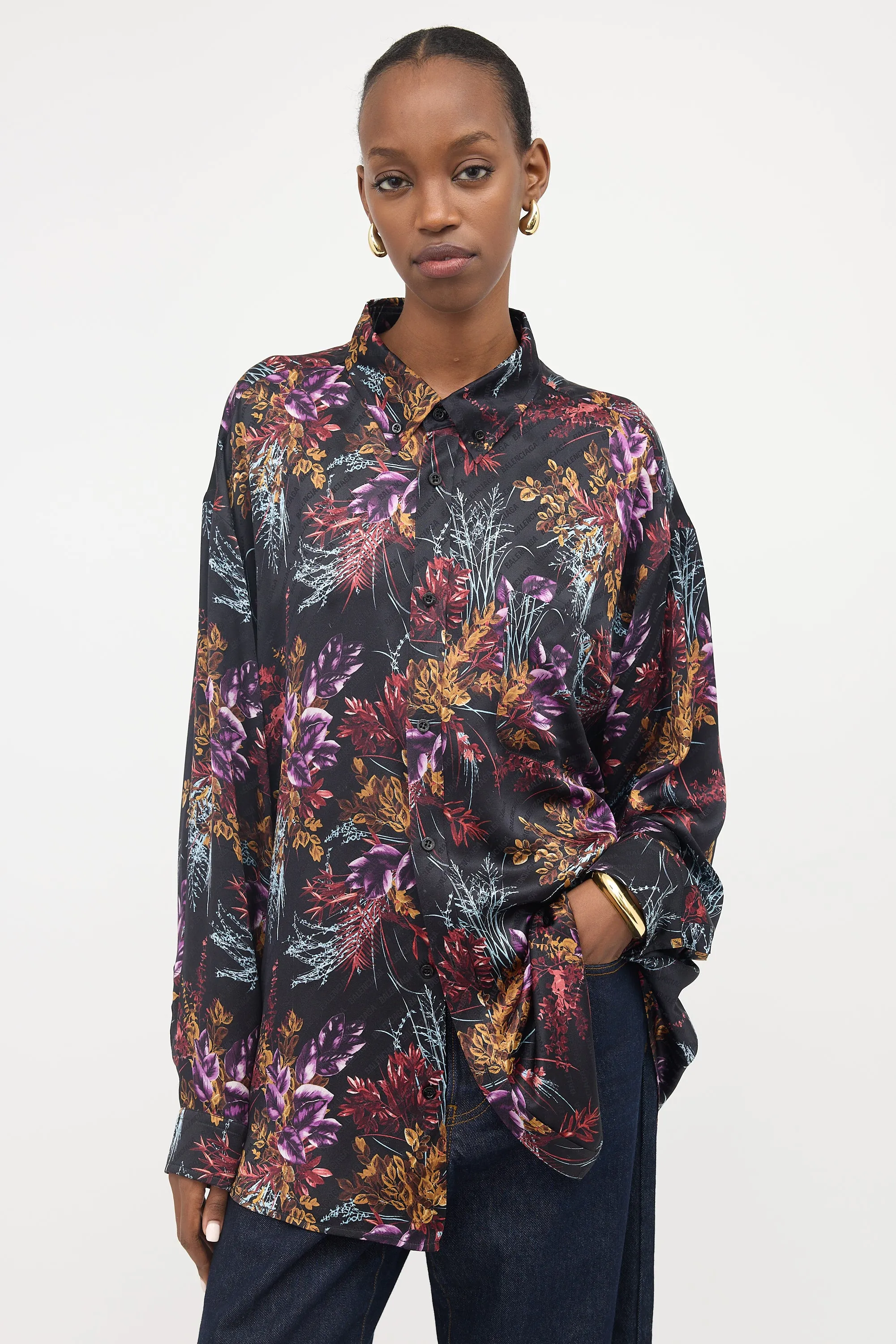 FW 2018 Silk Floral Shirt sold by VSP Consignment