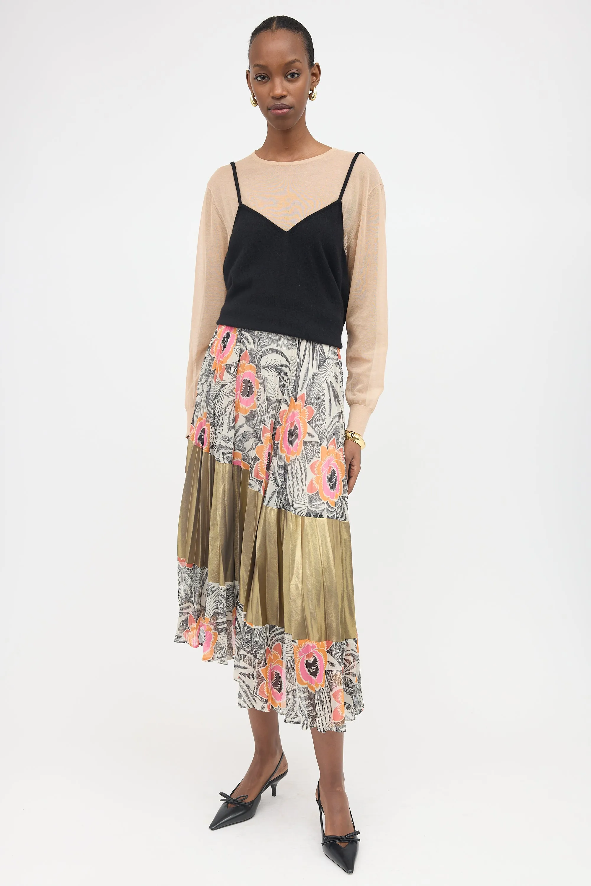FW 2018 Floral Pleated Skirt sold by VSP Consignment product image thumbnail 2