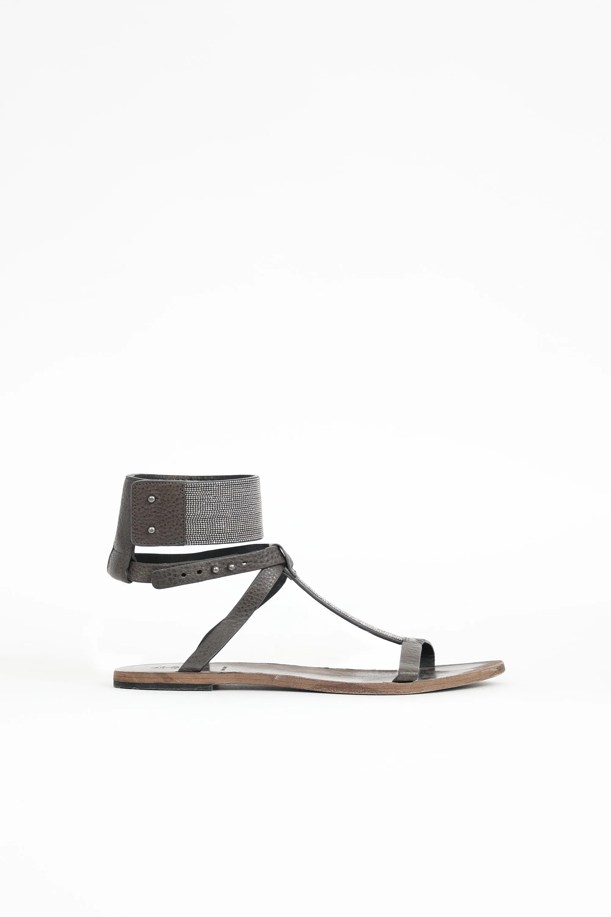 Leather Monili T-Strap Sandal sold by VSP Consignment
