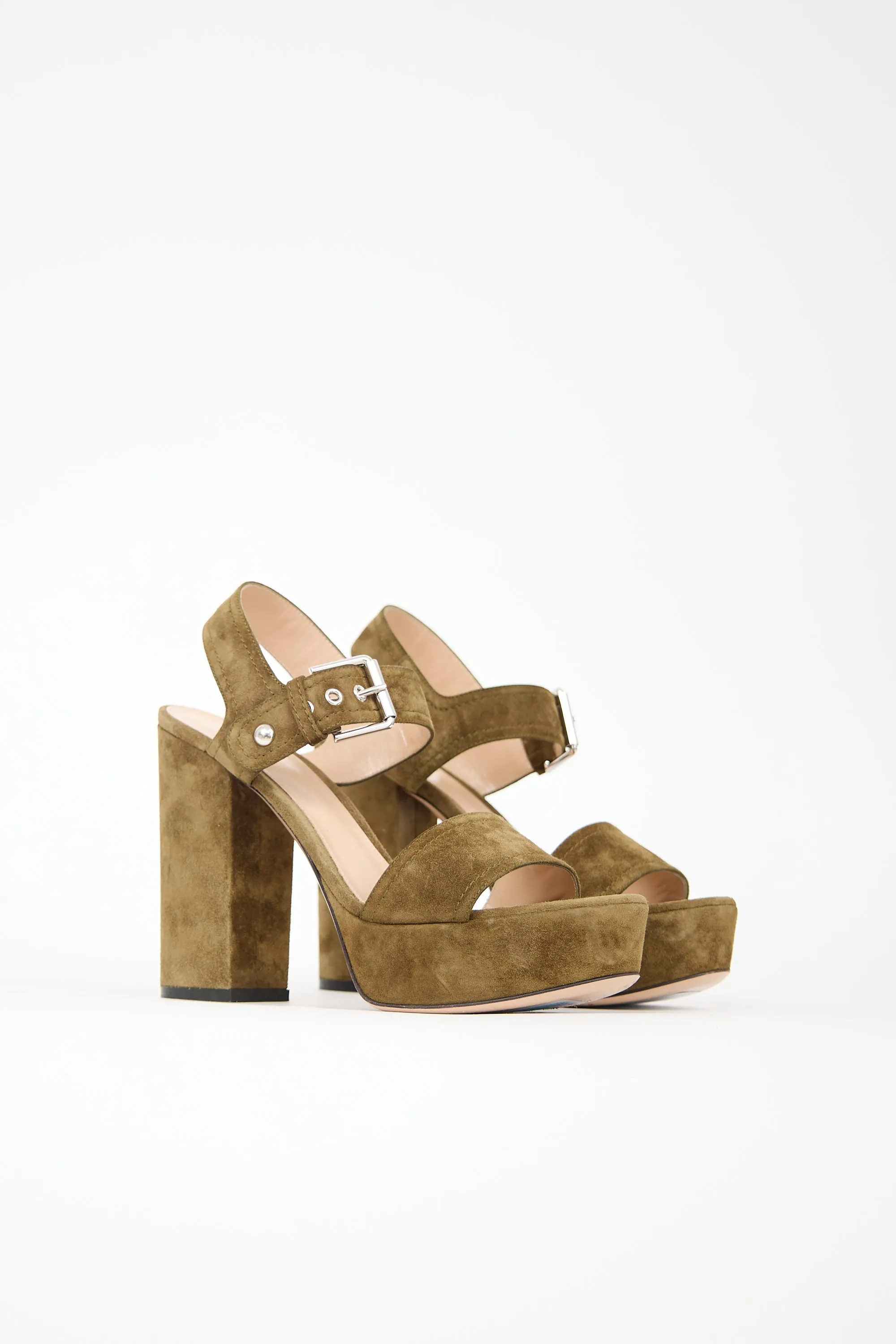 Suede Gina Platform Sandal sold by VSP Consignment product image thumbnail 2