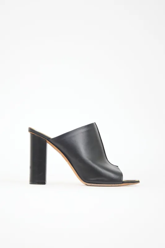 Leather Square Toe Mule sold by VSP Consignment