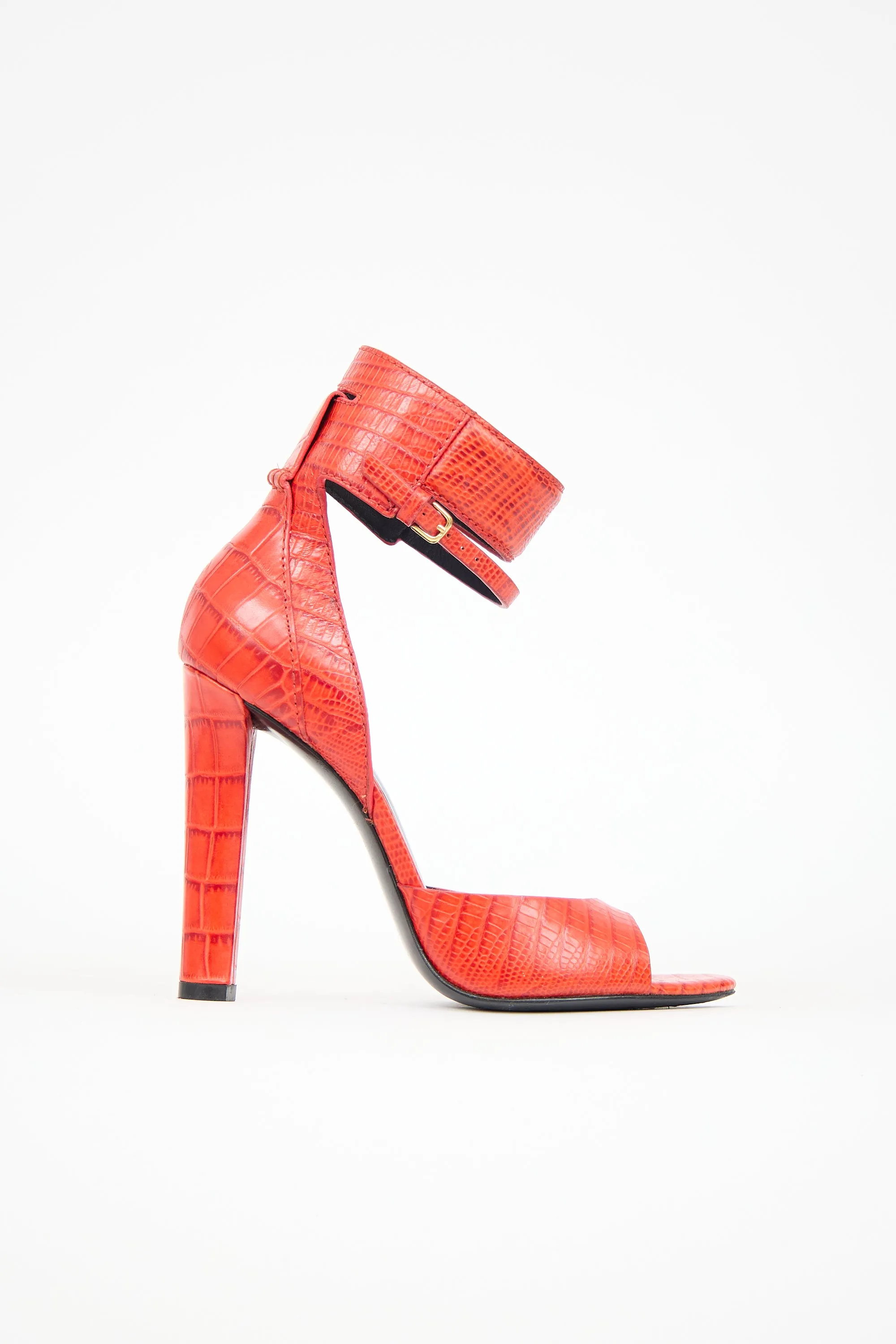 Embossed Leather Aminata Sandal sold by VSP Consignment