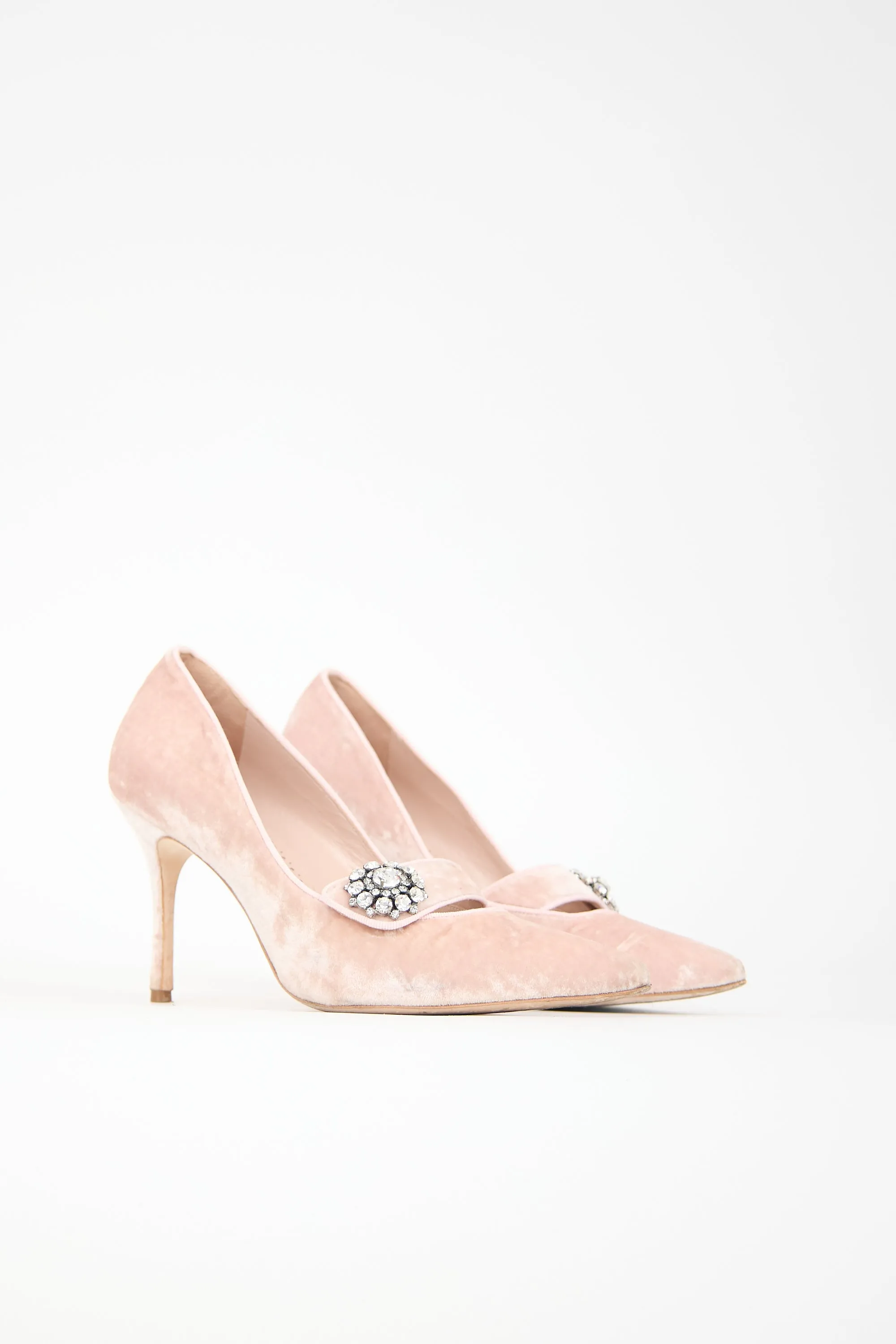 Velvet Embellished Decebalo Pump sold by VSP Consignment product image thumbnail 2
