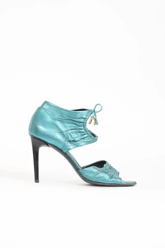 SS 2004 Metallic Leather Sandal made by Gucci