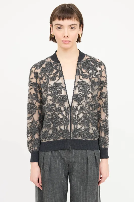 Silk Textured Bomber made by Brunello Cucinelli