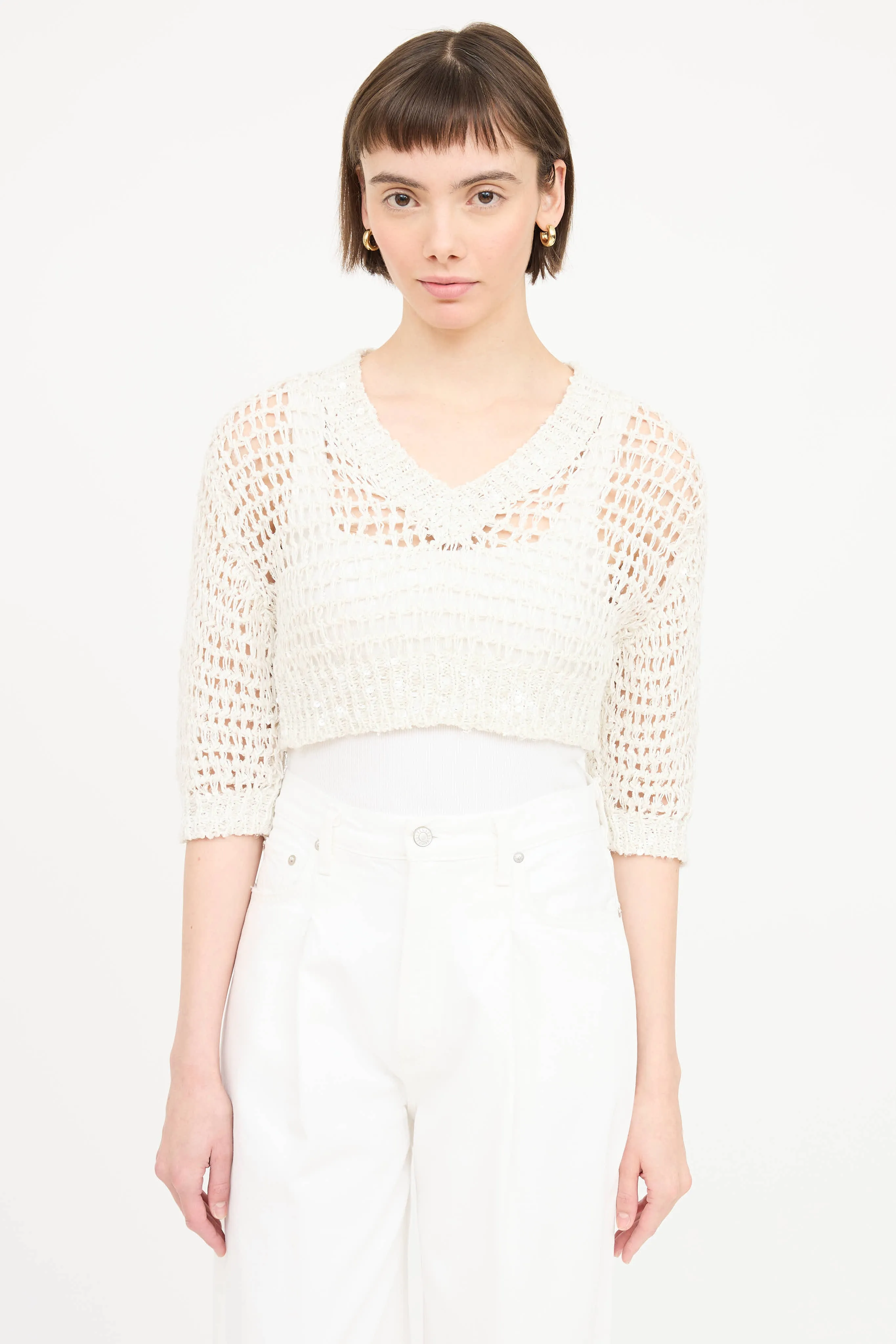 Crochet Sequin Top sold by VSP Consignment