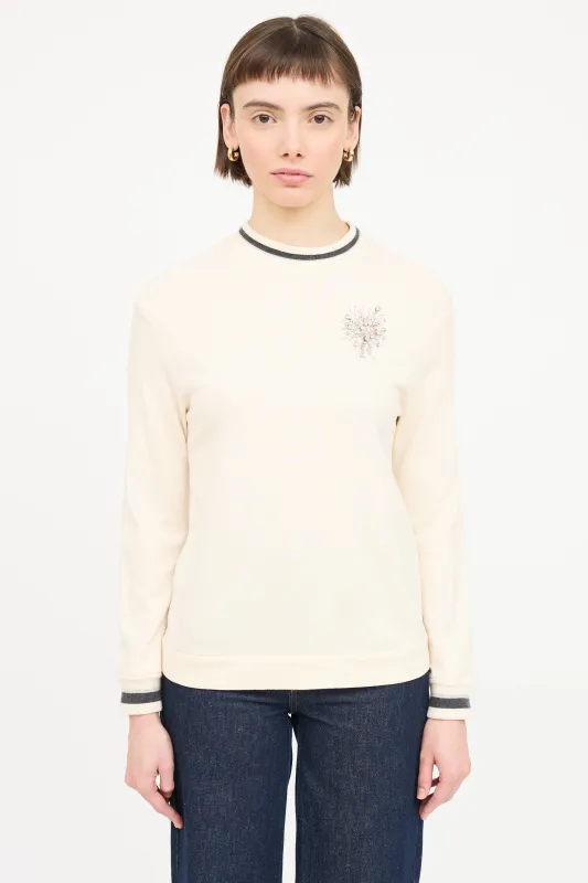 Cashmere Embellished Sweater sold by VSP Consignment