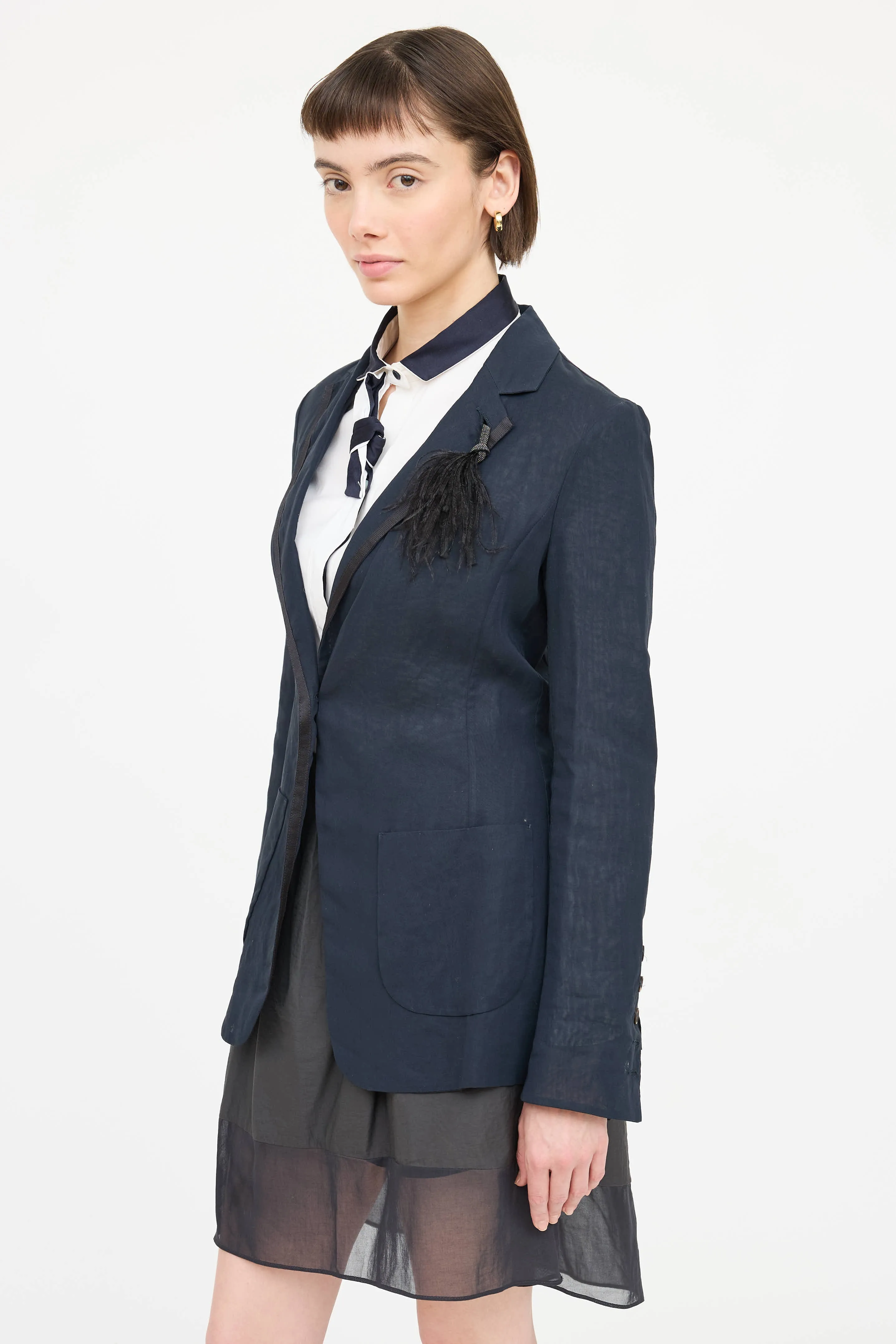 Monili Feather Blazer sold by VSP Consignment product image thumbnail 3