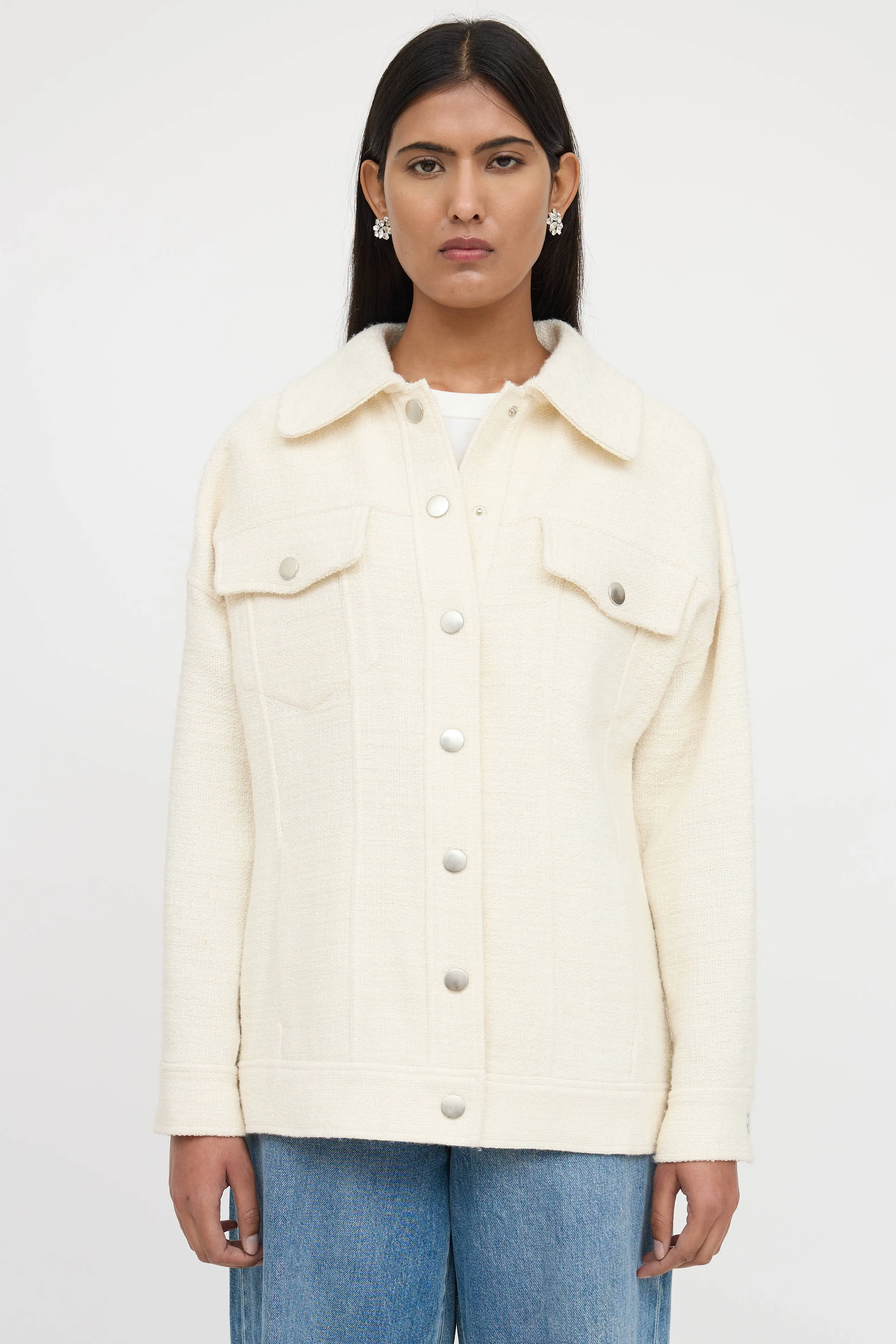 Benson Tweed Shirt Jacket sold by VSP Consignment