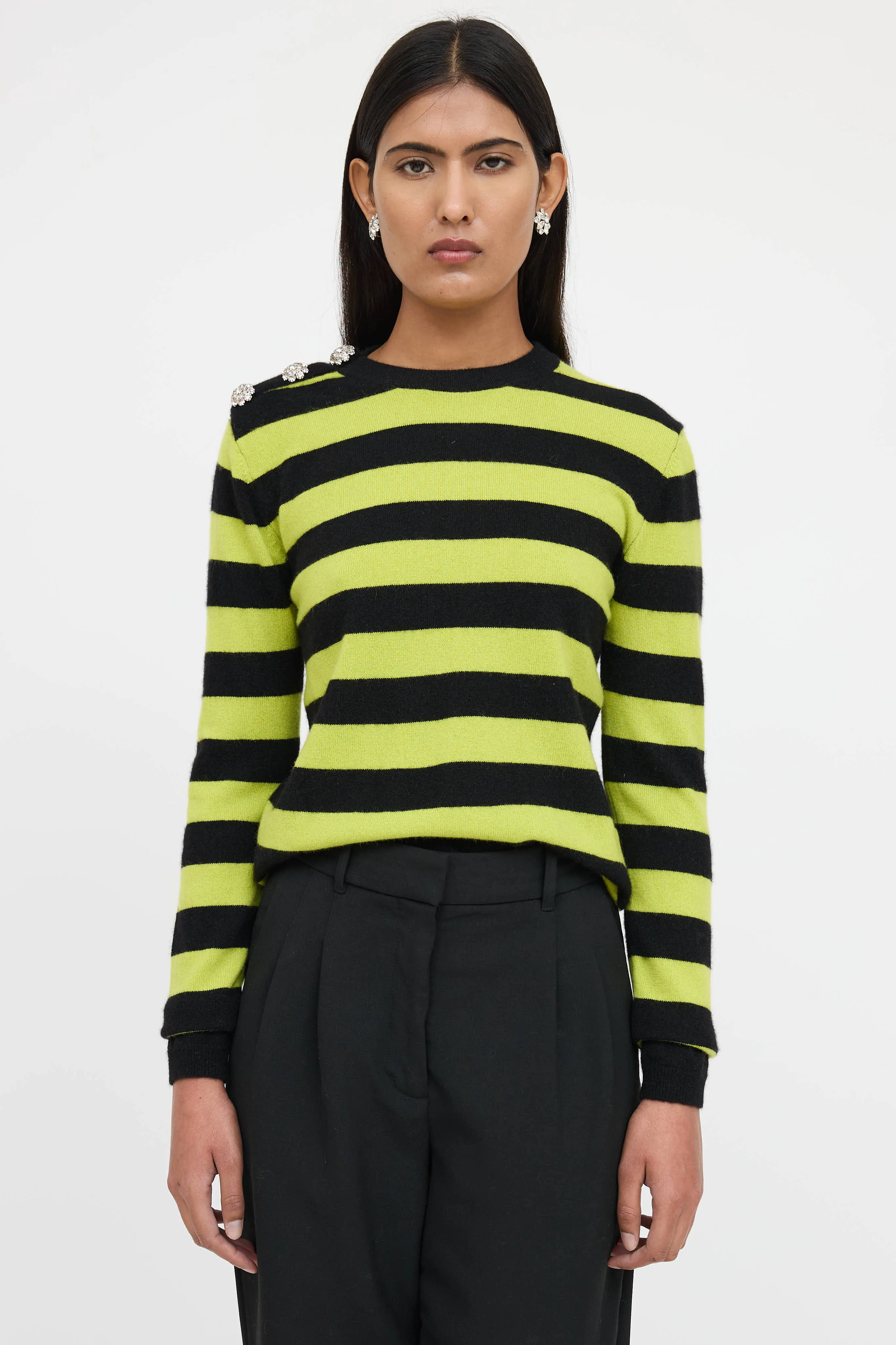 Cashmere Striped Sweater sold by VSP Consignment