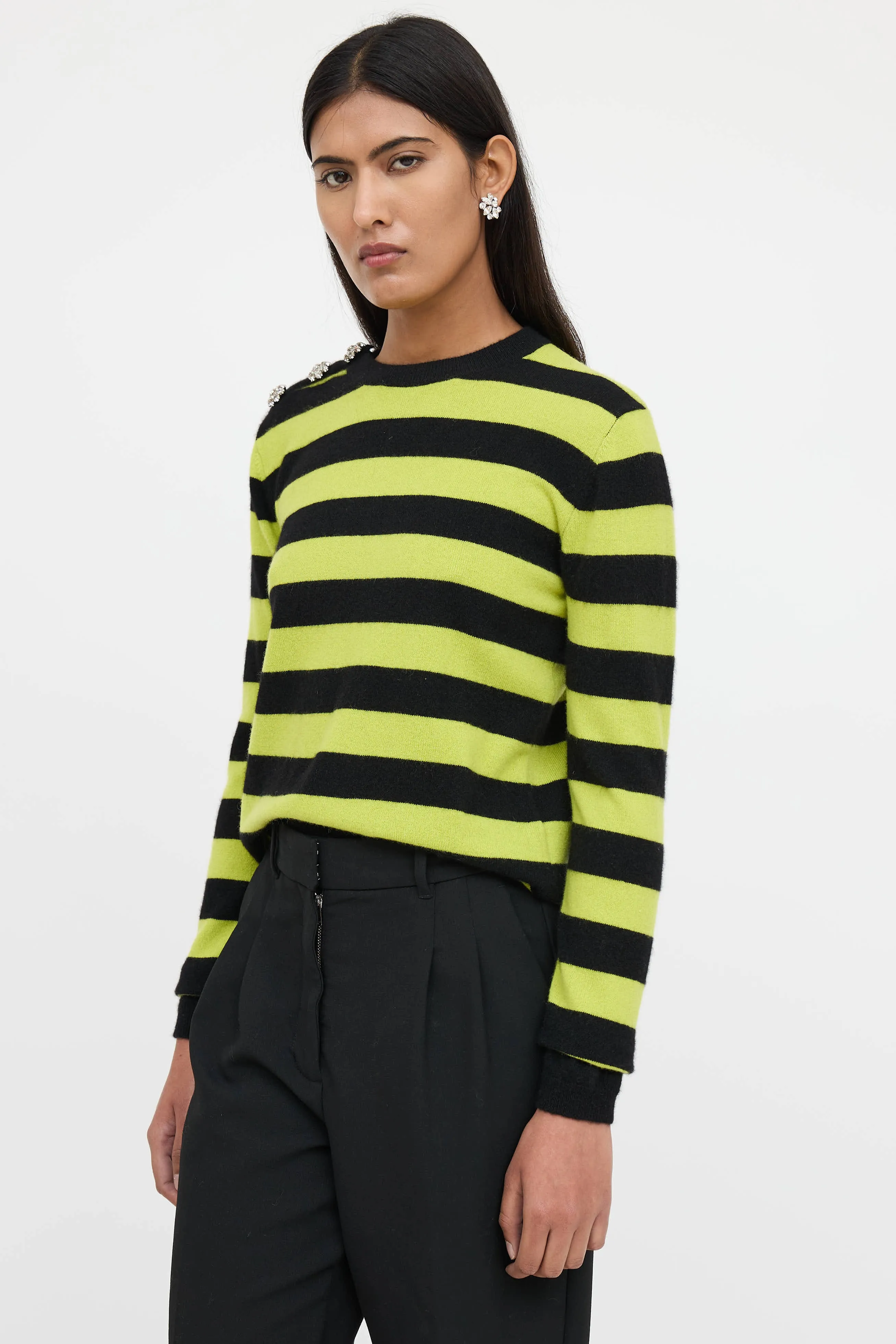 Cashmere Striped Sweater sold by VSP Consignment product image thumbnail 3