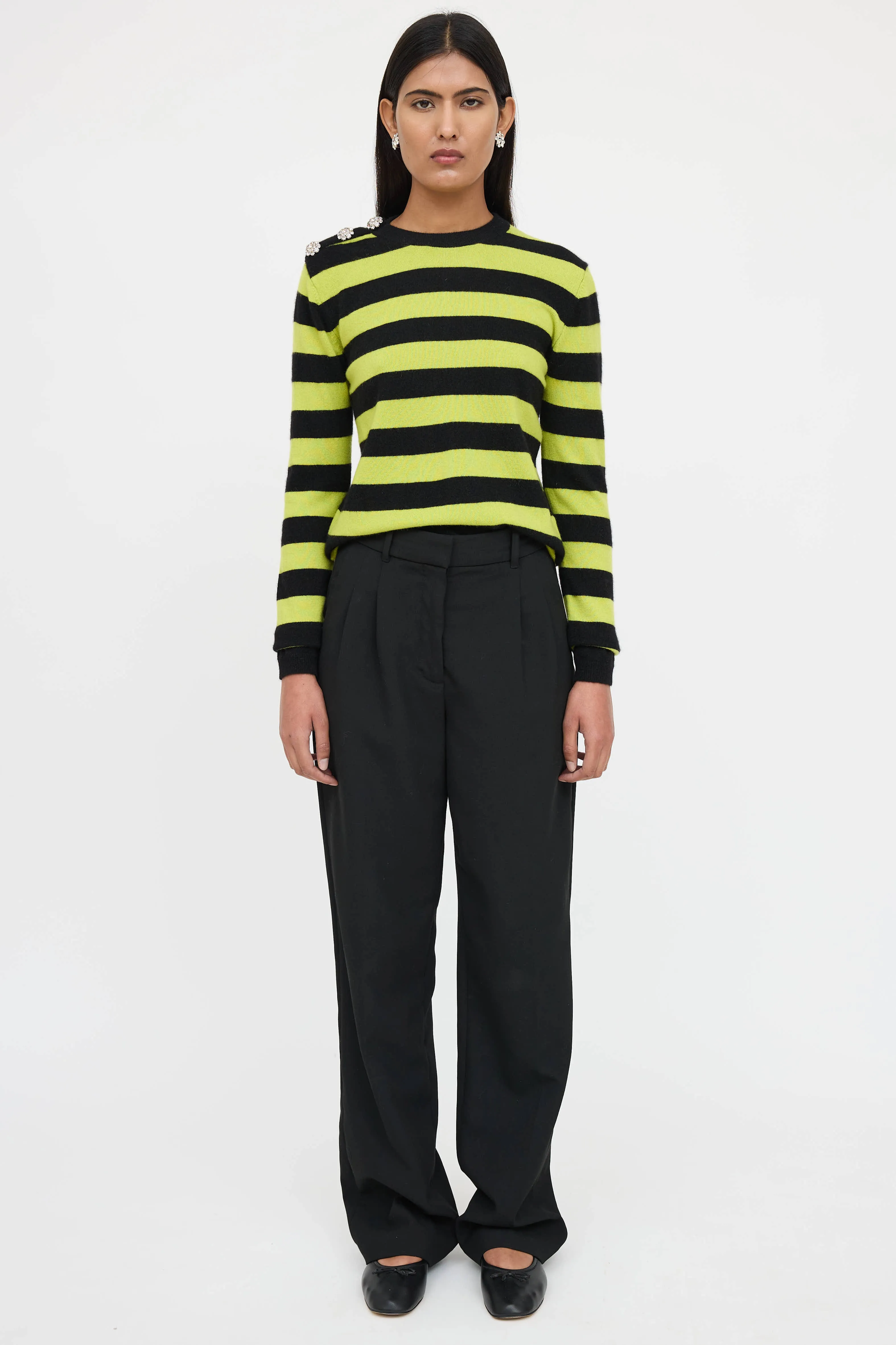 Cashmere Striped Sweater sold by VSP Consignment product image thumbnail 2