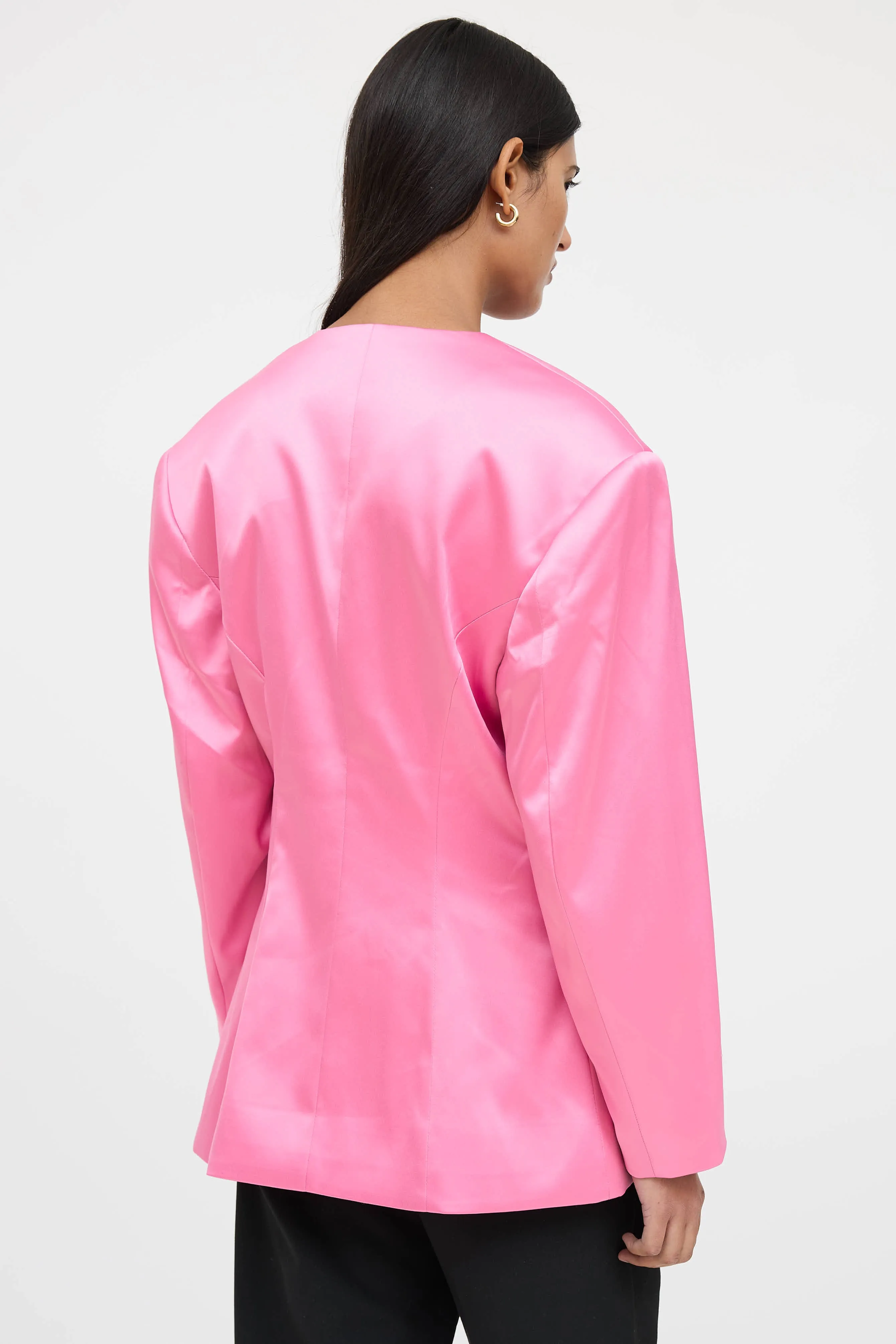 Satin Buttoned Blazer sold by VSP Consignment product image thumbnail 4