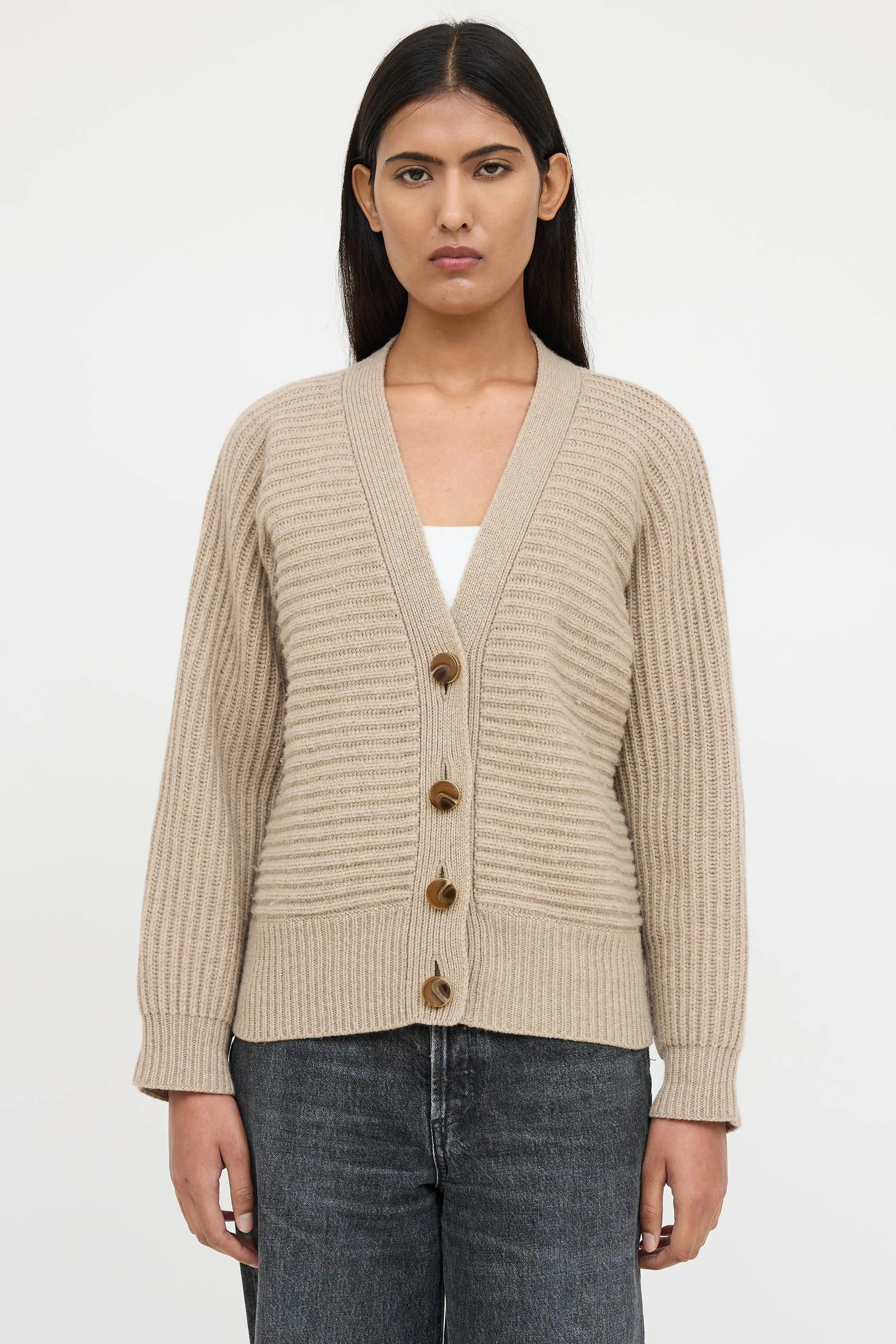Cashmere Ribbed Cardigan sold by VSP Consignment