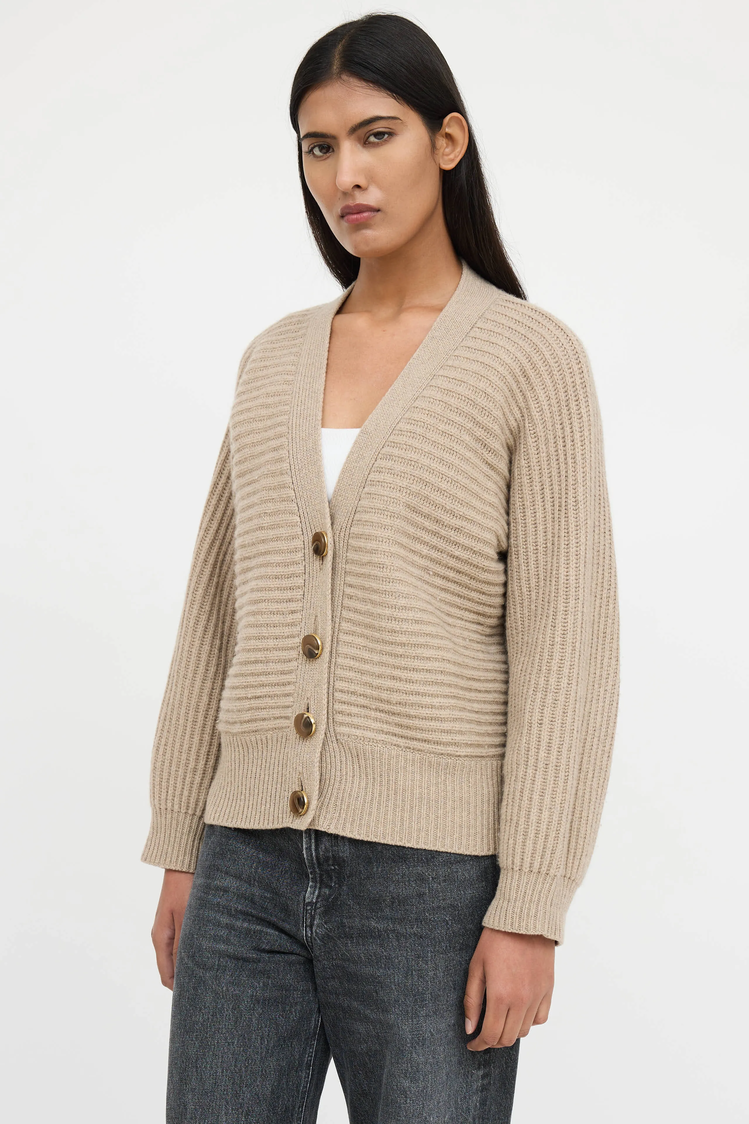 Cashmere Ribbed Cardigan sold by VSP Consignment product image thumbnail 3