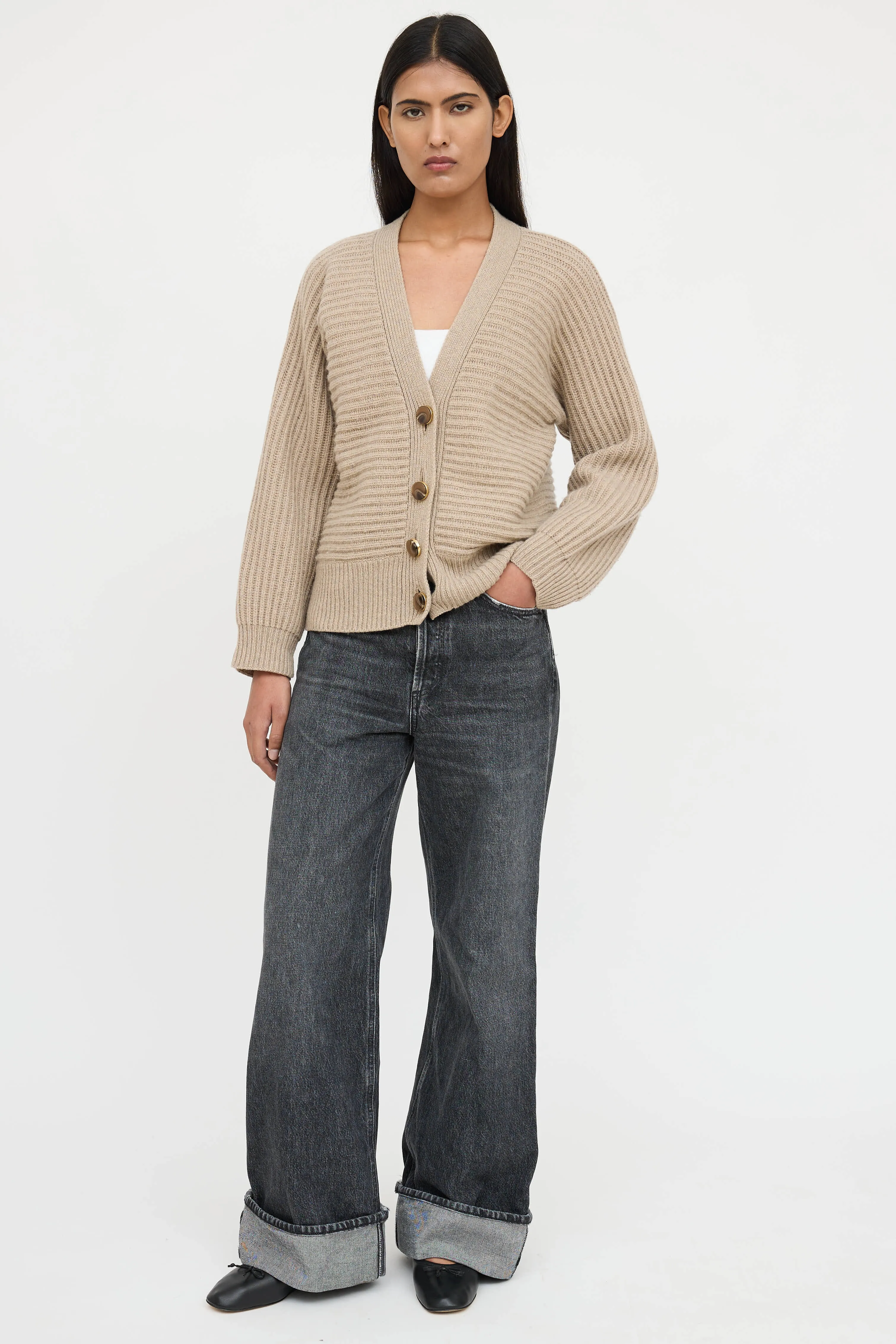 Cashmere Ribbed Cardigan sold by VSP Consignment product image thumbnail 5