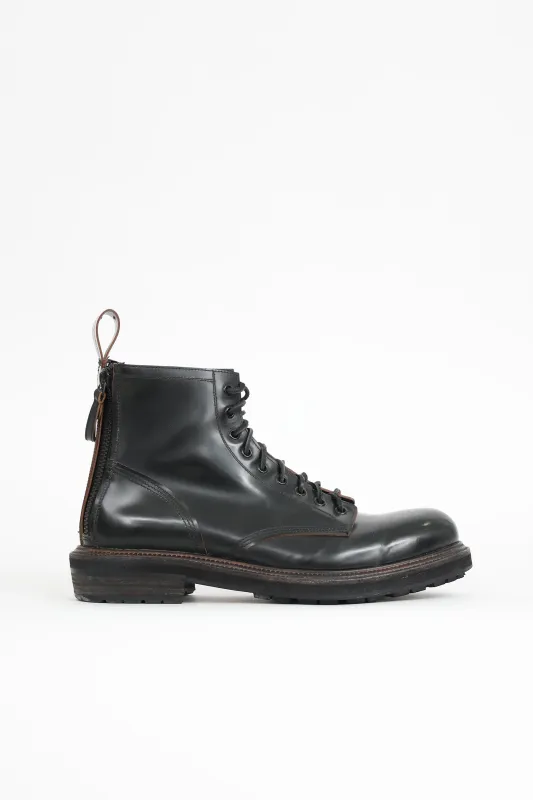 Leather Cargo Boot sold by VSP Consignment