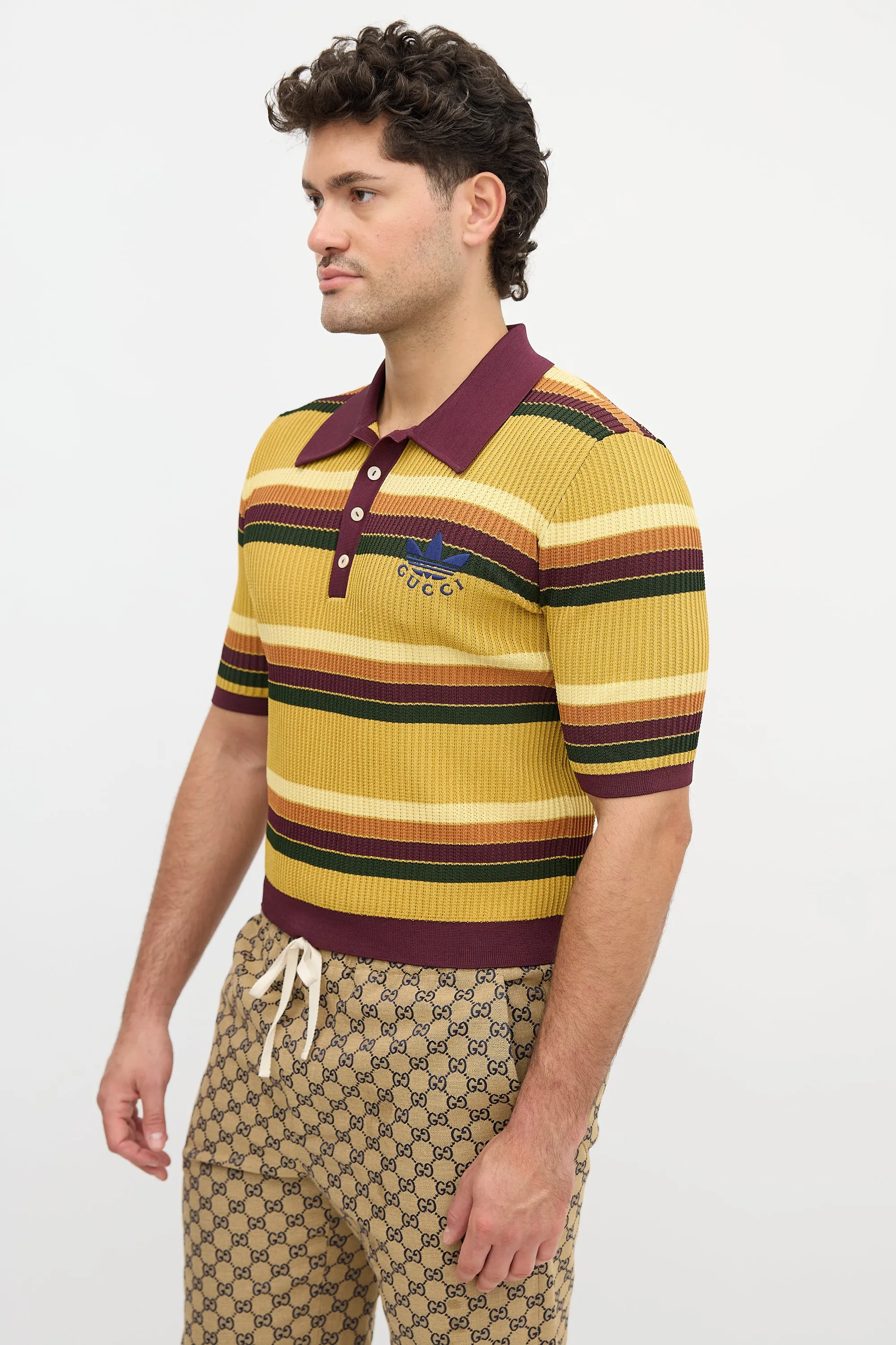 X Adidas Stripe Polo sold by VSP Consignment product image thumbnail 3