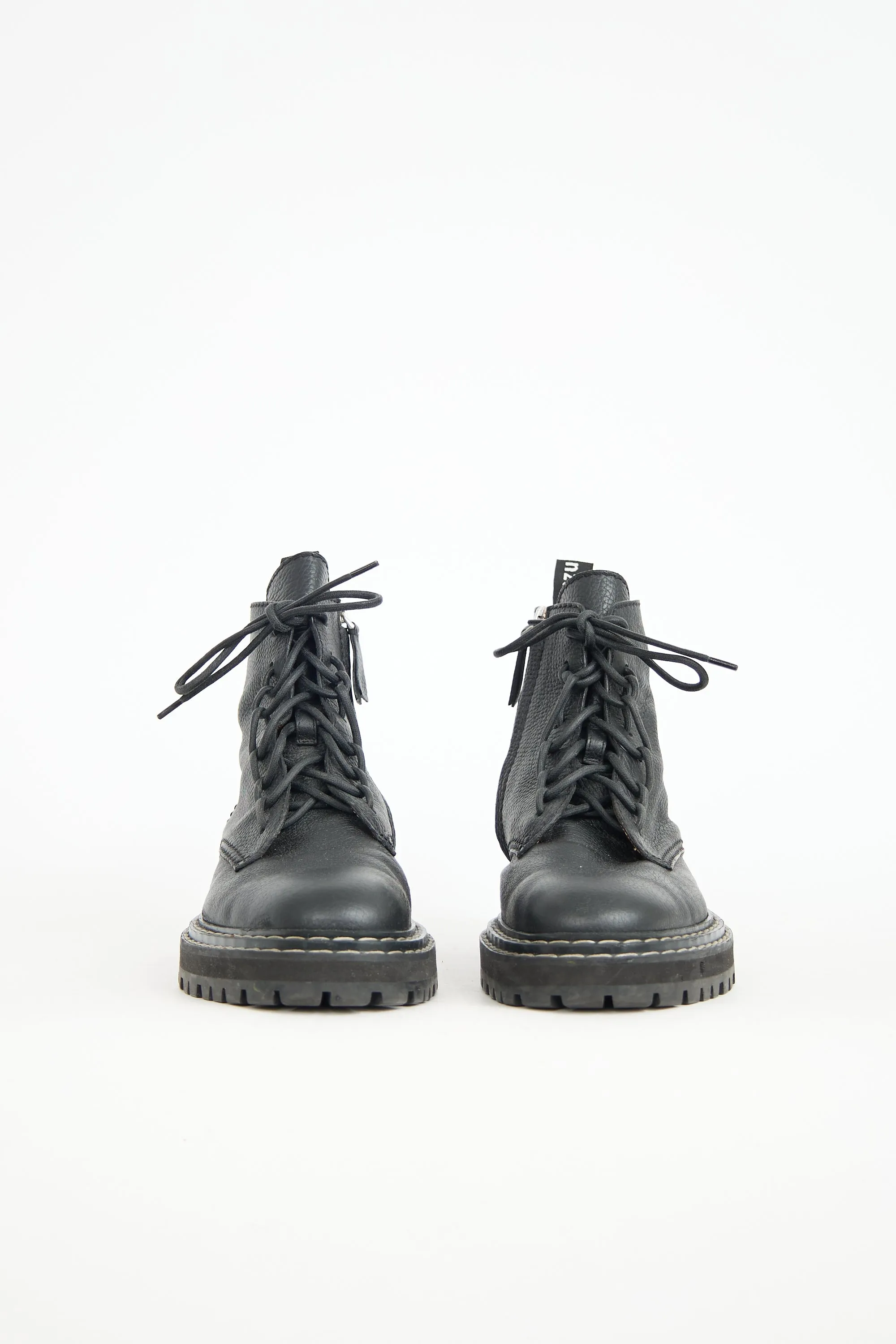 Leather Combat Boot sold by VSP Consignment product image thumbnail 3